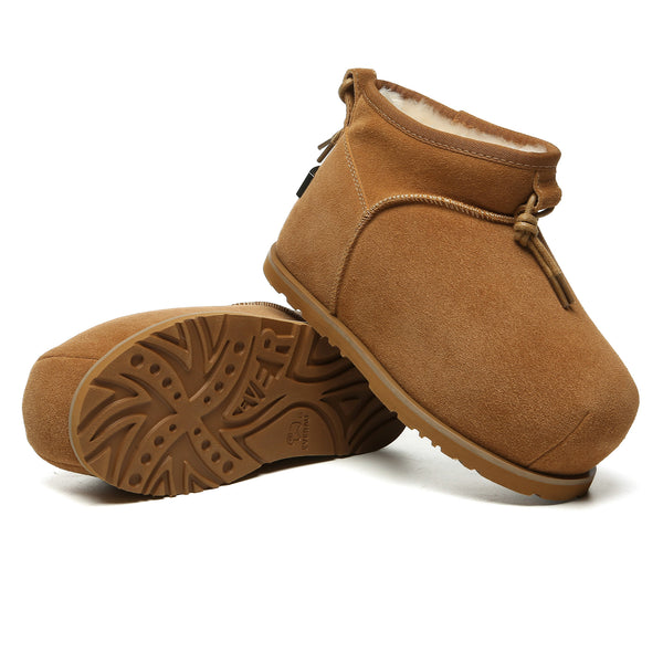 EverUgg UGG Ultra Mini Bred Boots for women, stylish fashion shoes with plush lining and ankle-high design.