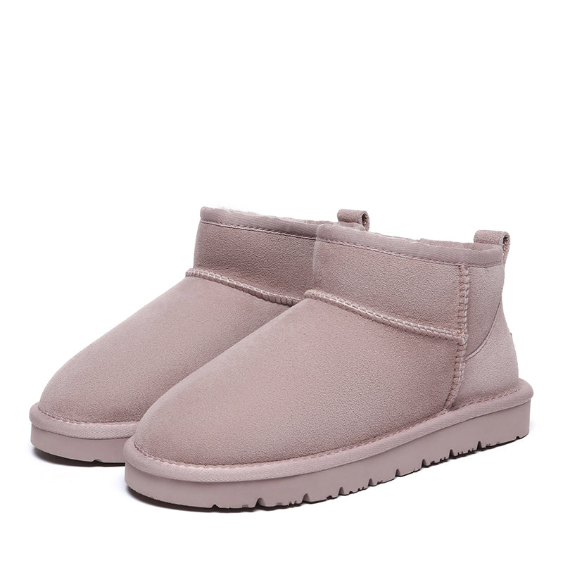 EverUgg Ultra Mini Classic UGG Boots for women in special colors, showing the cozy suede exterior and plush interior.
