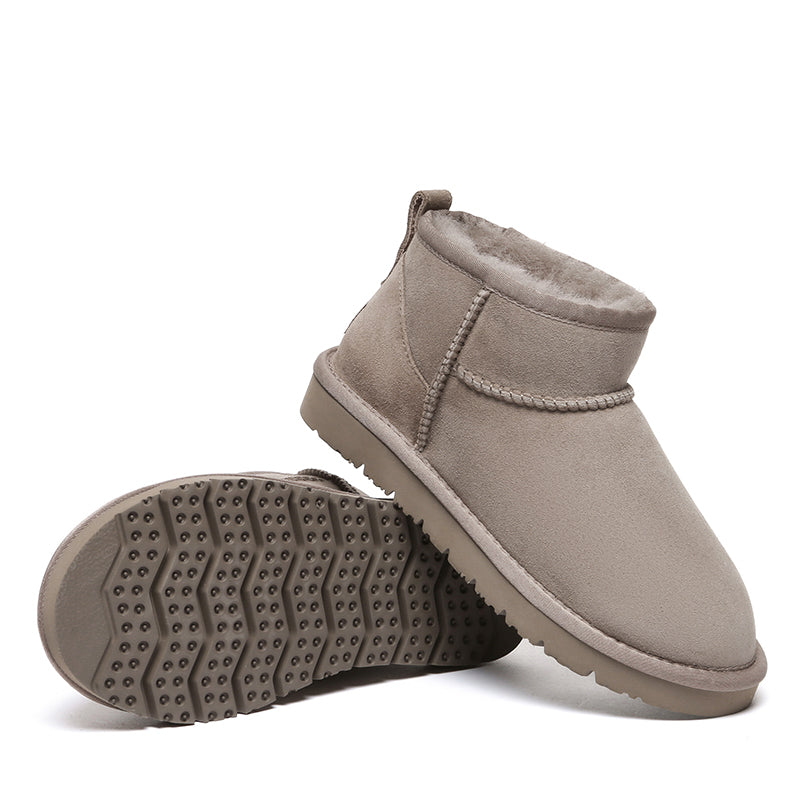 EverUgg Ultra Mini Classic UGG Boots for women in special colors, showing the cozy sheepskin interior and stylish ankle-height design.