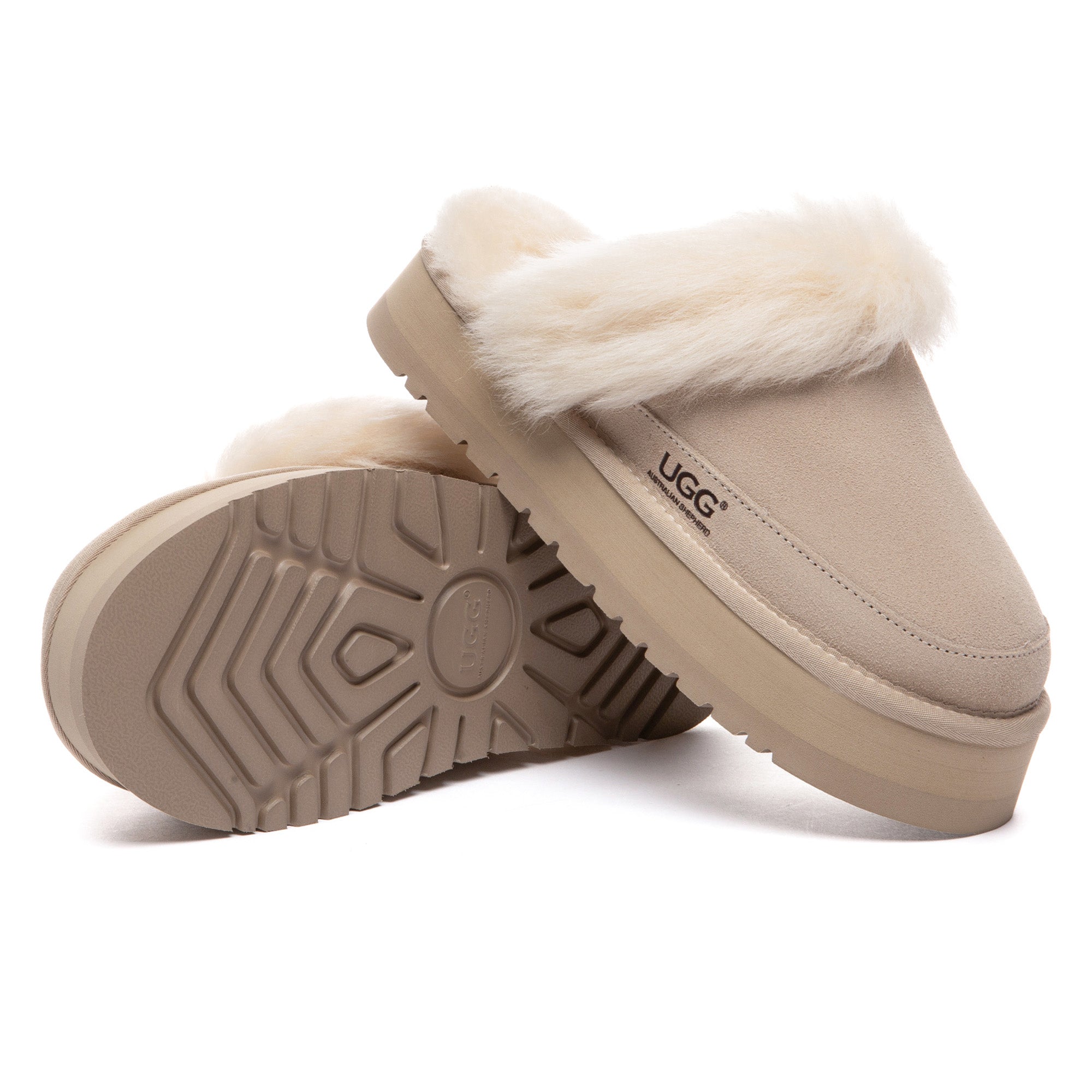 EverUgg Ultra Fluffy Platform Slippers with soft, plush interior and thick sole, perfect for cozy comfort at home.