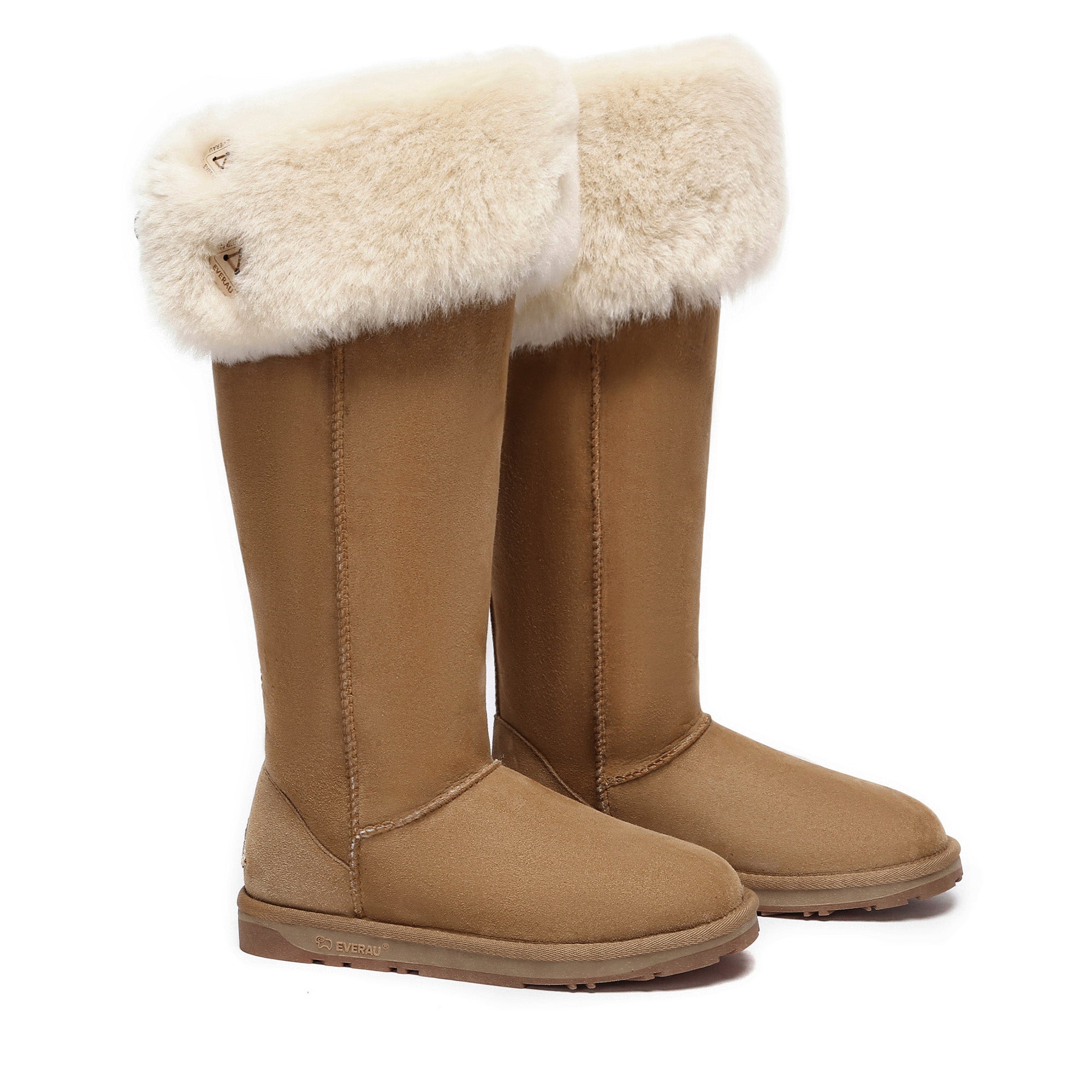 EverUgg Ultra Tall Button UGG Boots featuring plush shearling lining and tall design for warmth and style.