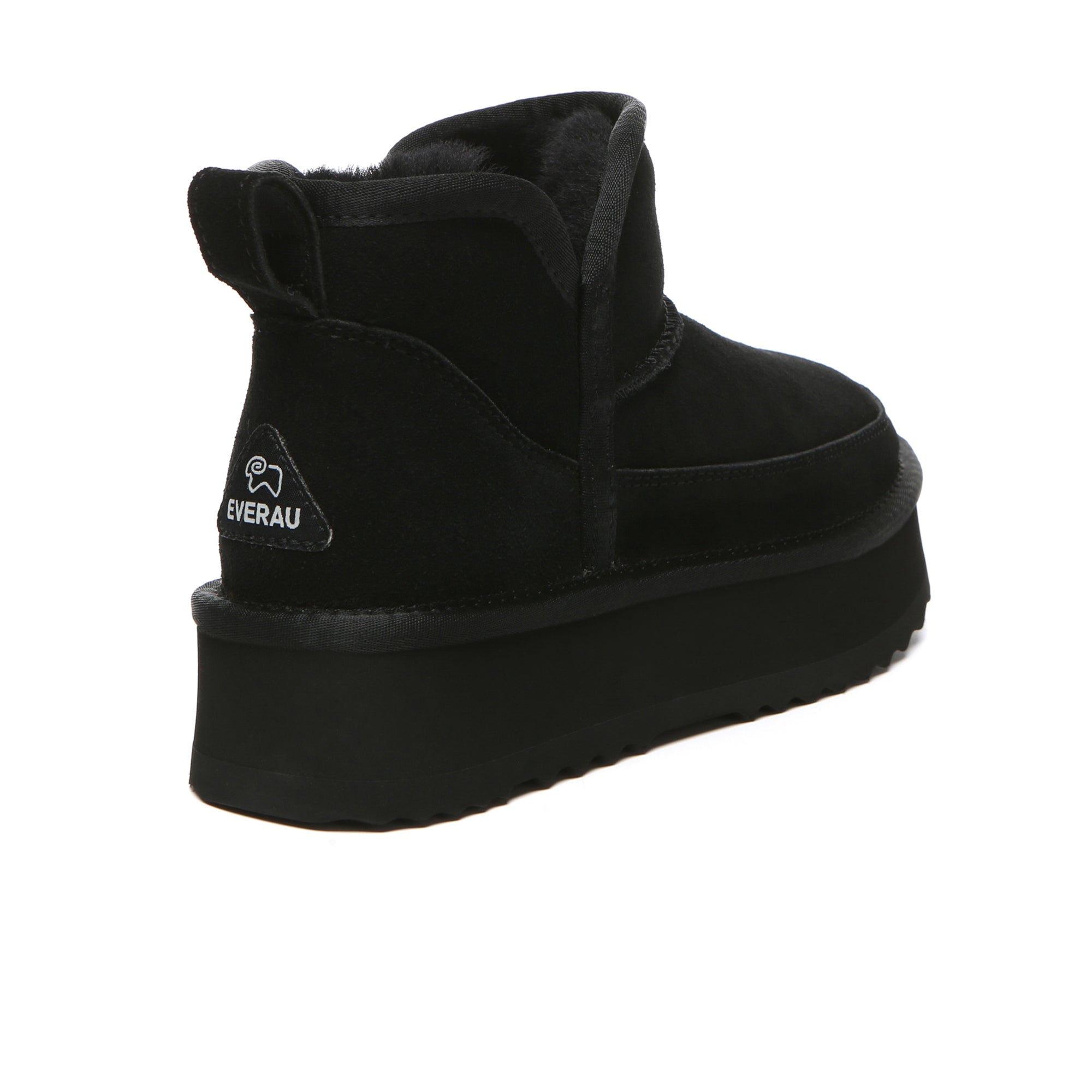 EverUgg V Ankle Ultra Mini Platform UGG Boots for women, showcasing the sleek ankle-high design with a textured sole and cozy upper.
