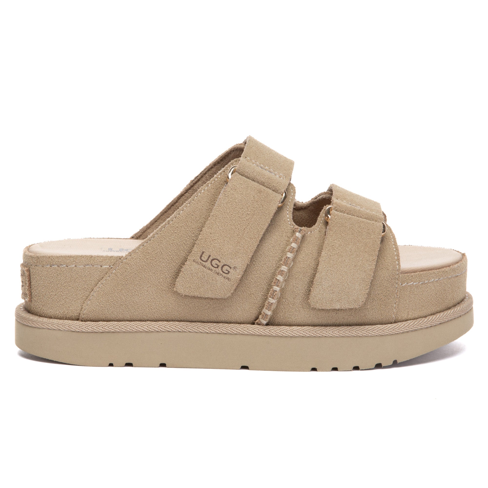 EverUgg Vent Buckle Strap Platform Sandals with open toes and adjustable buckle straps, showcasing a stylish summer footwear design.