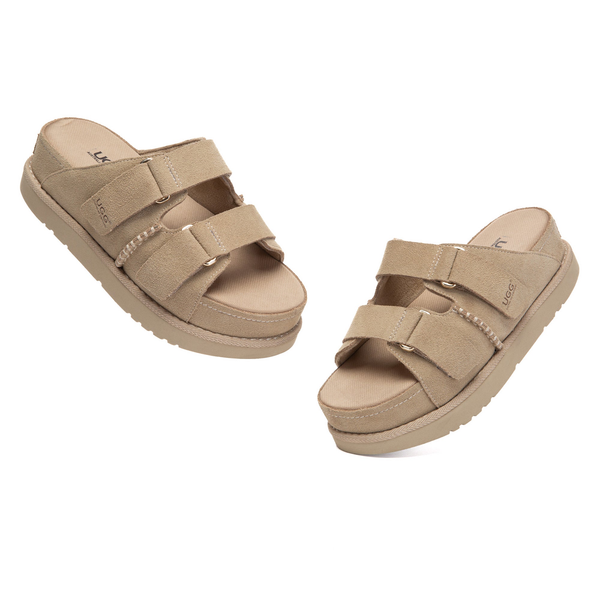 EverUgg Vent Buckle Strap Platform Sandals showing adjustable buckle straps and thick platform sole.