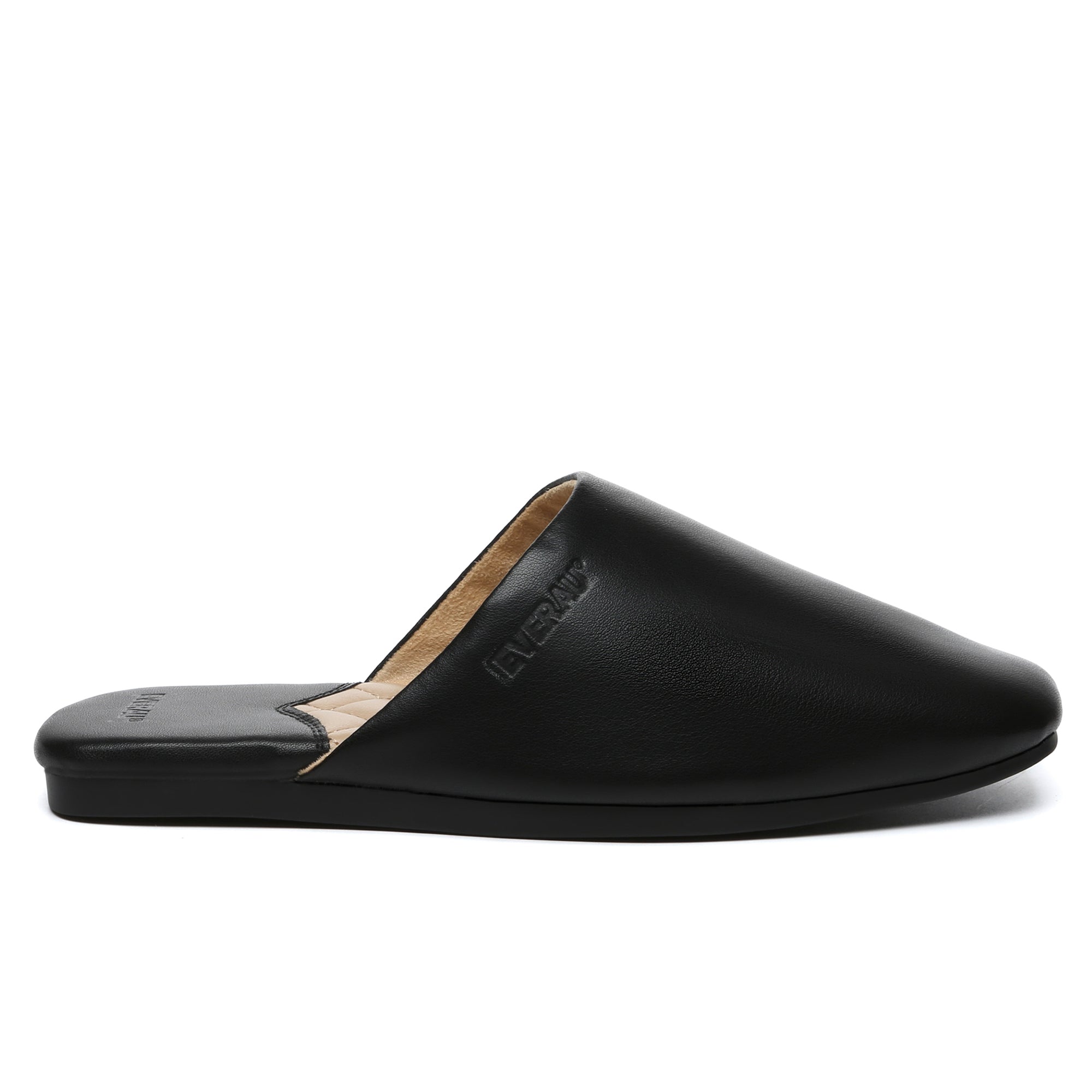 Women’s leather mules flats by EverUgg featuring a sleek design and comfortable slip-on style for casual or dressy wear.