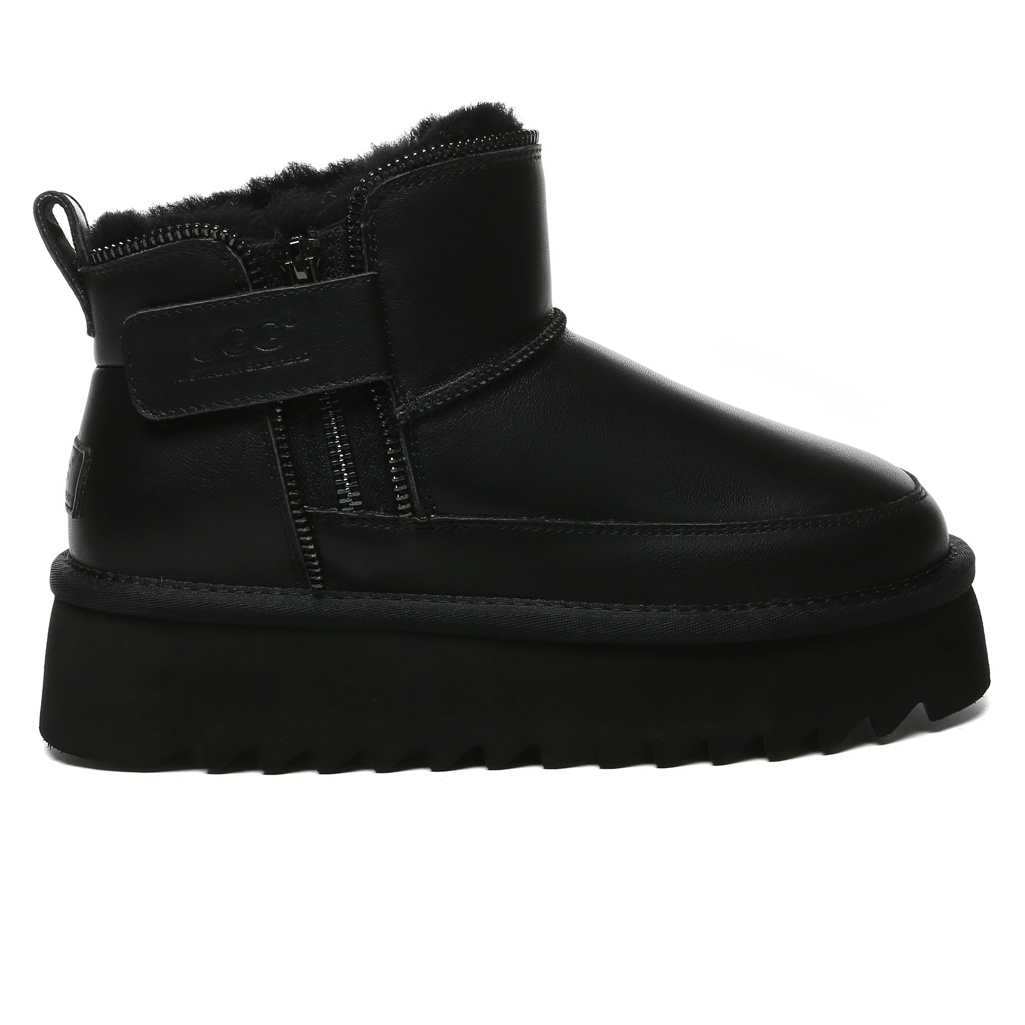 EverUgg zipper ankle UGG platform boots for women, featuring a sleek design and comfortable sole.