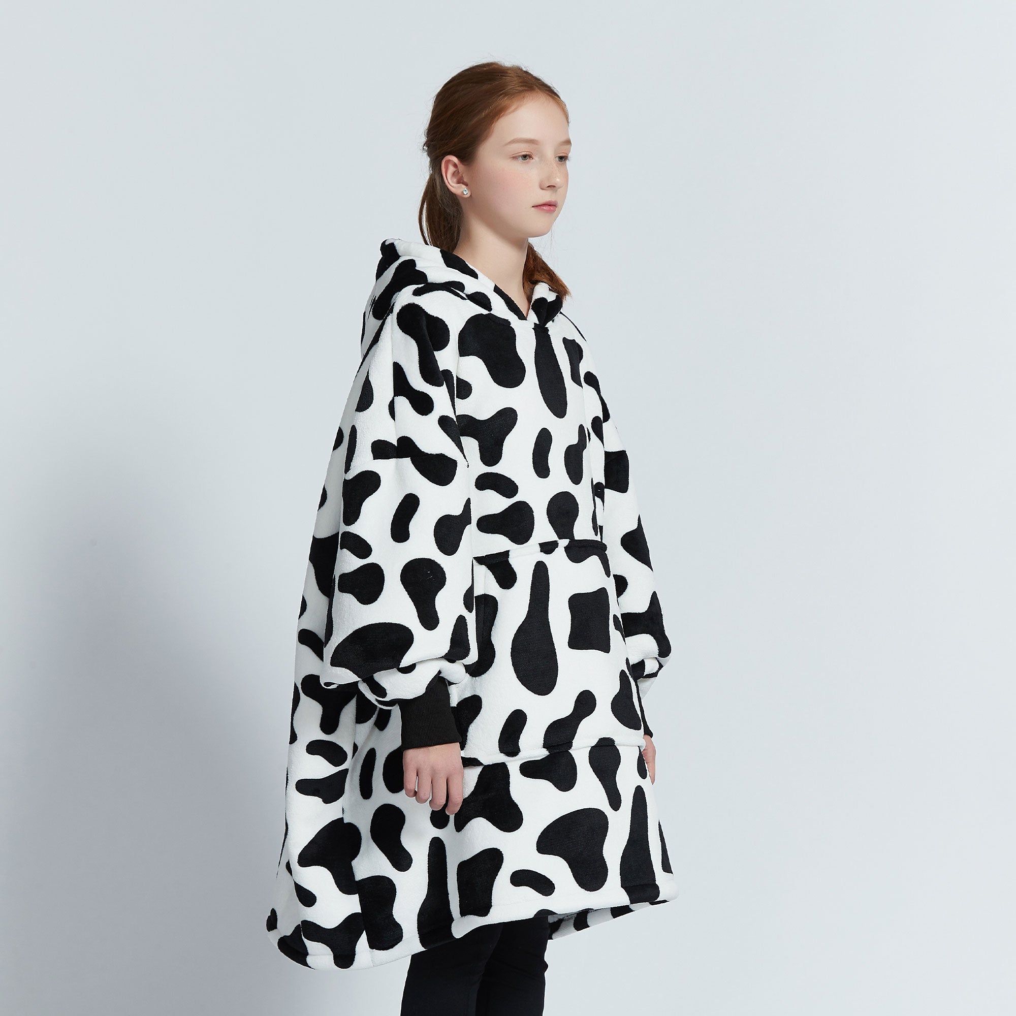 Cow Kids Hoodie Blanket