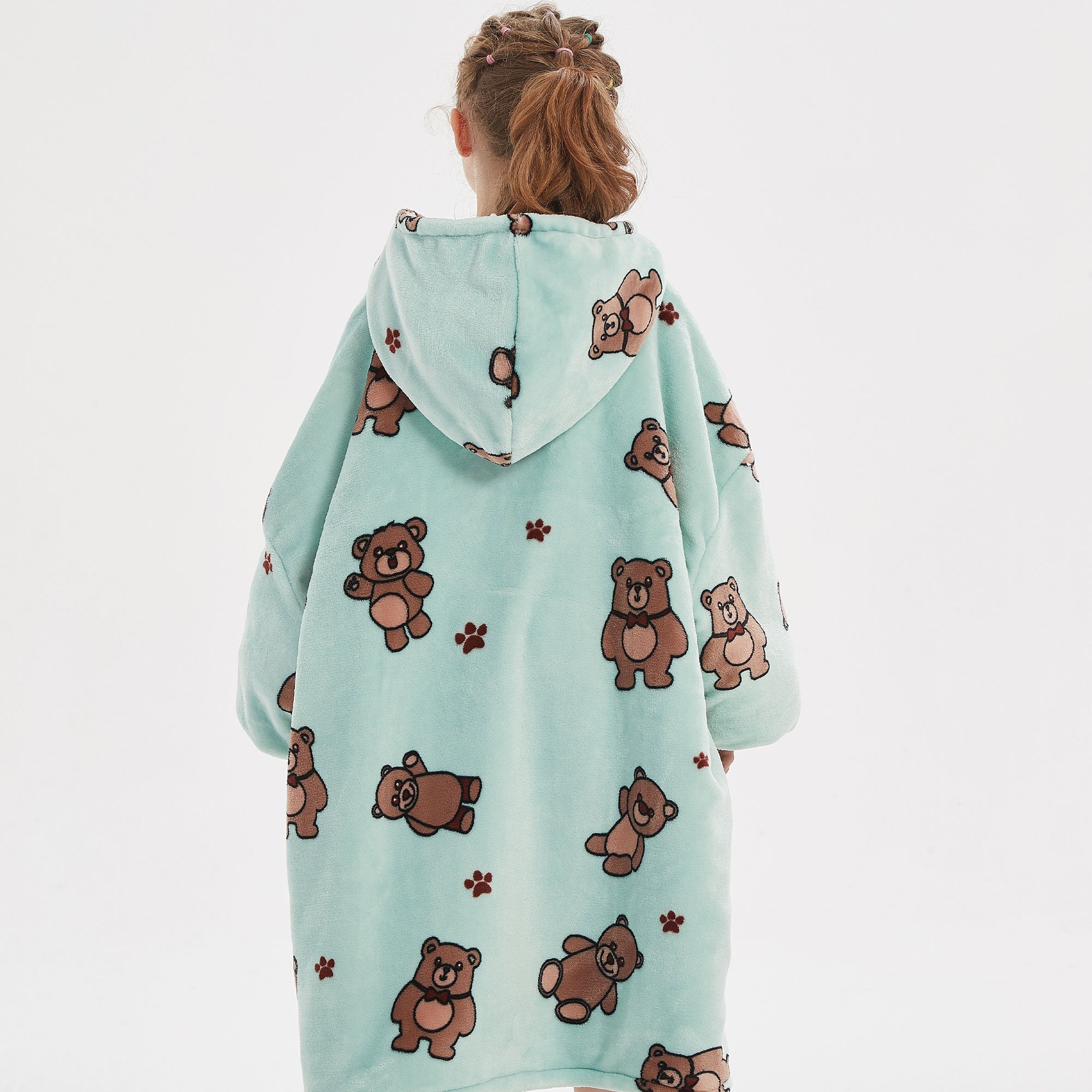 Bear Kids Hoodie Blanket