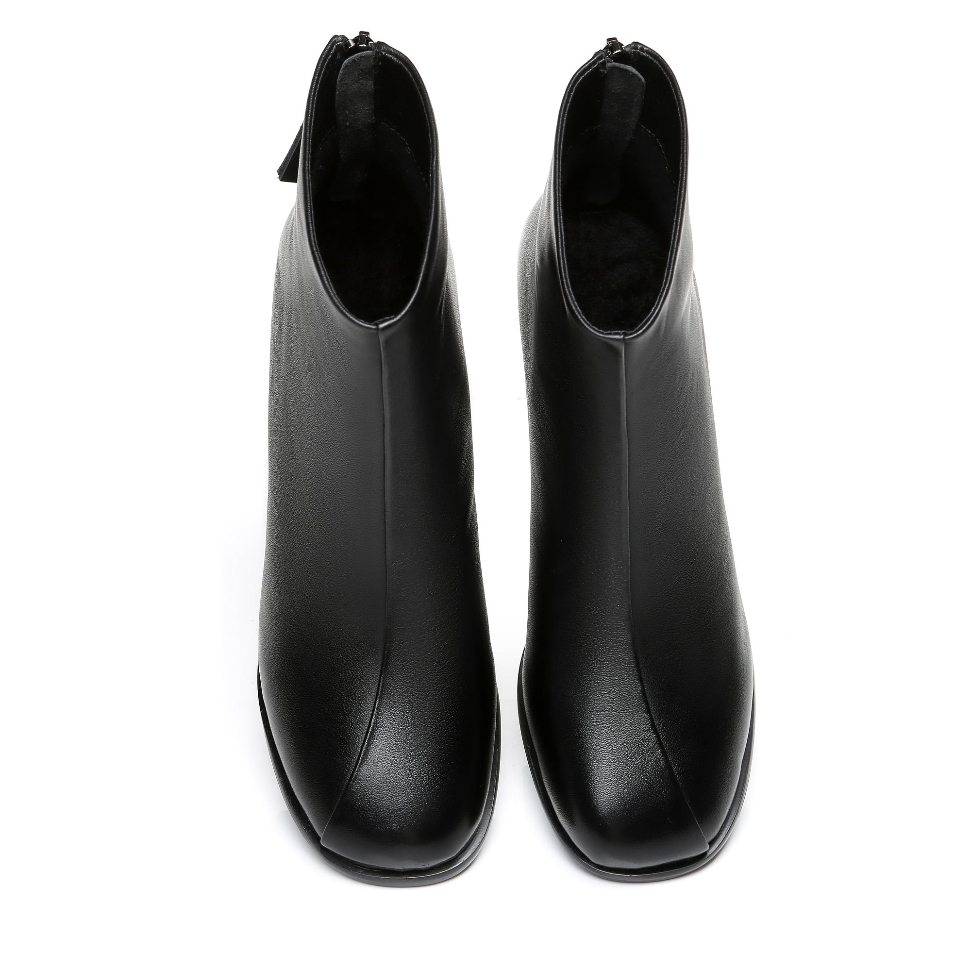 Roma Black Leather Ankle boots