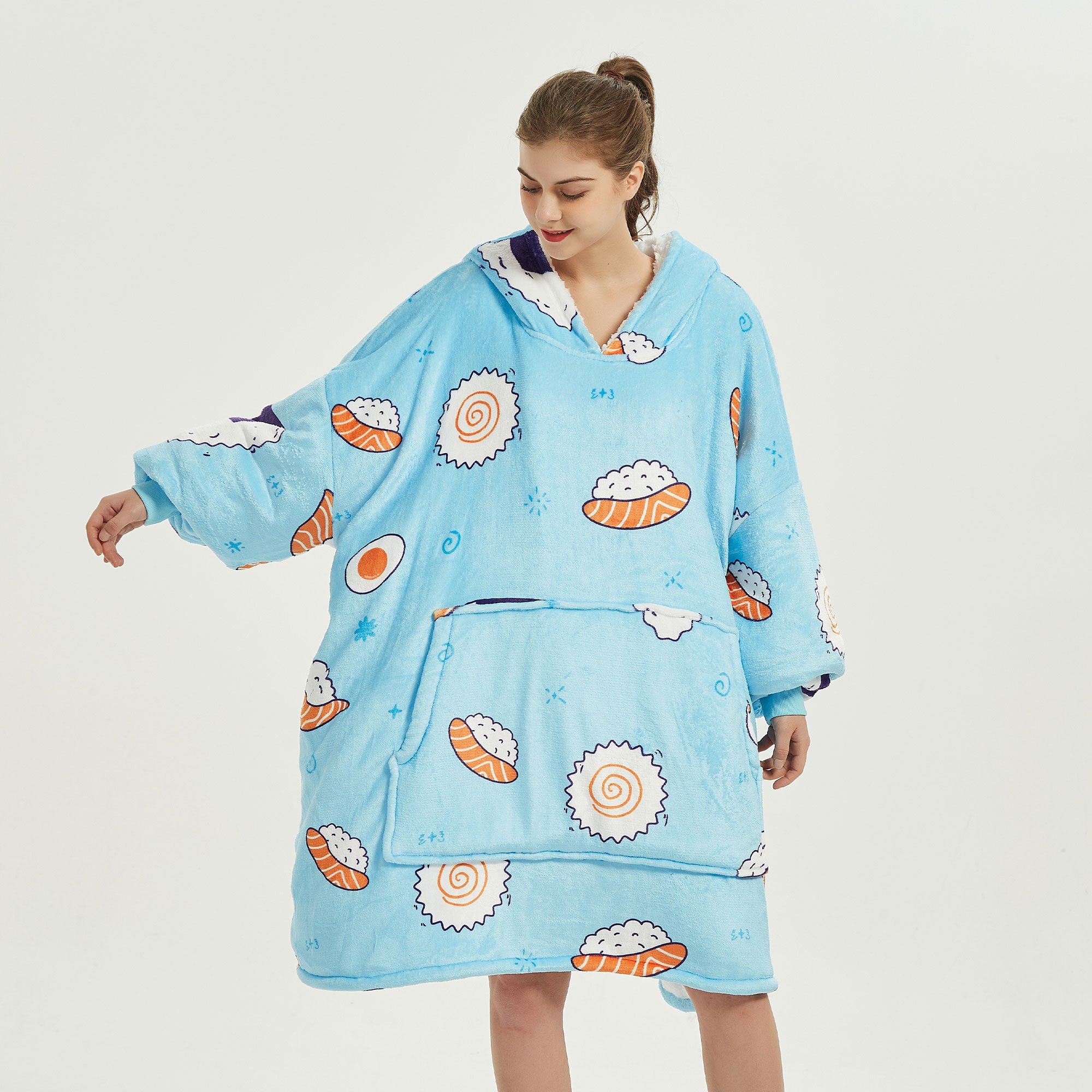 Sushi Hoodie Blanket