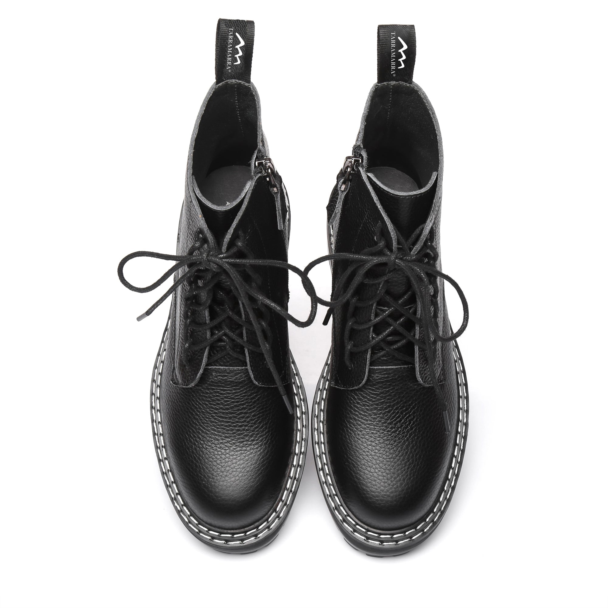 Logan Black Leather Boots