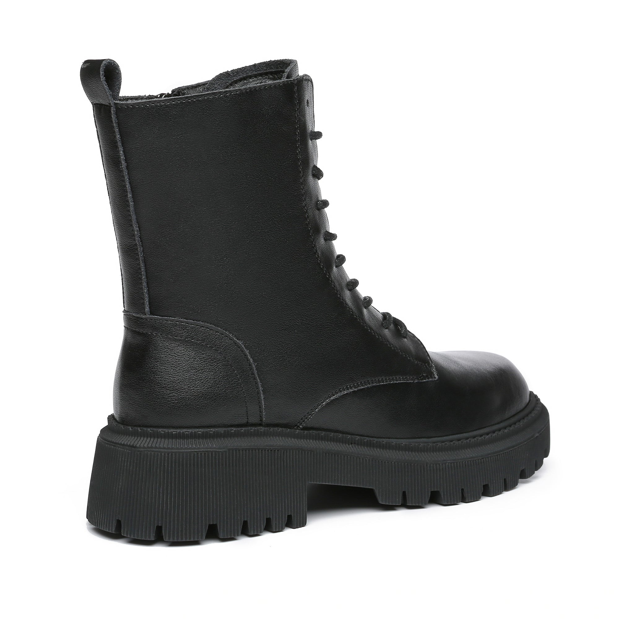 Ranger Black Leather Women Boots