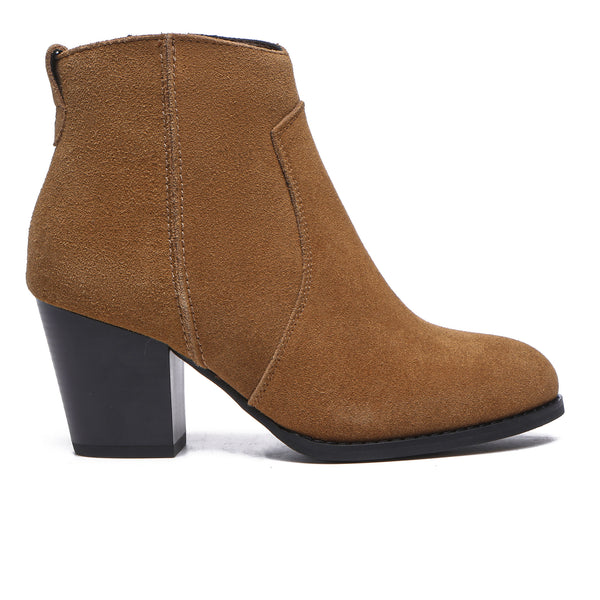 Vera Suede Ankle Zipper Boots