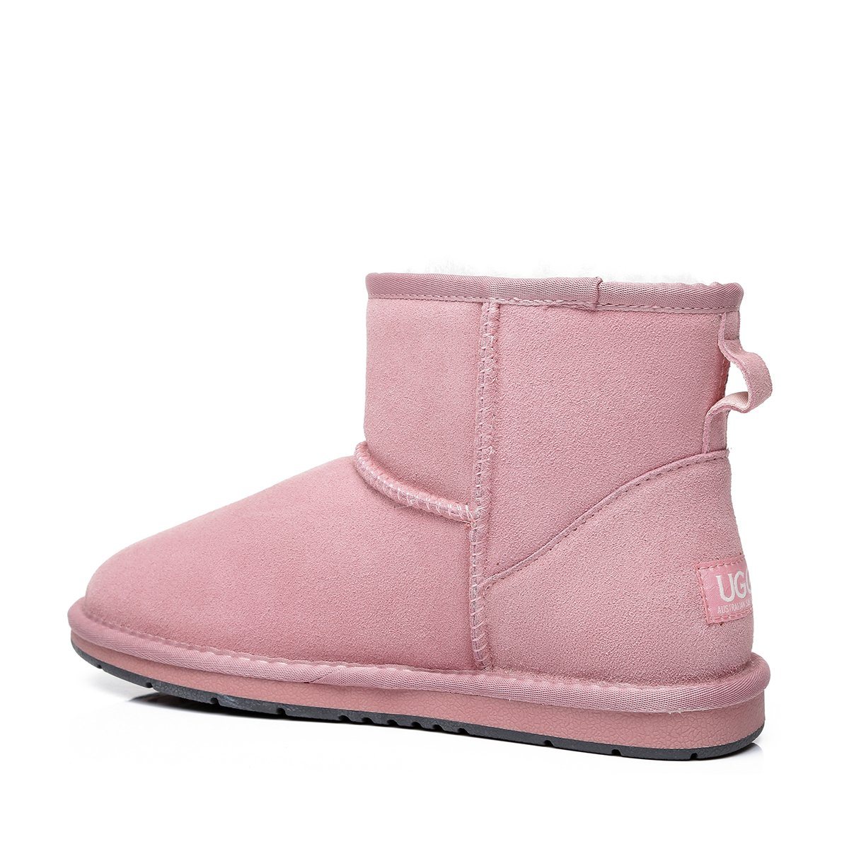 EverUgg Classic Mini UGG Boots in suede with special colors, showing the cozy ankle-height shoes for women.