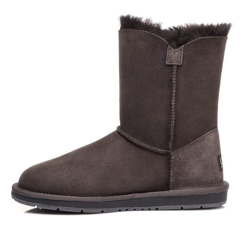 EverUgg Classic Short 1-Button UGG Boots for women, showcasing cozy shearling lining and iconic design in soft suede.