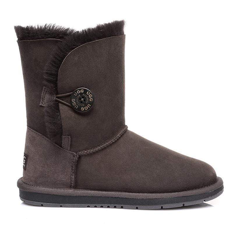 EverUgg Classic Short 1-Button UGG Boots for women with a cozy sheepskin lining and stylish button detail.