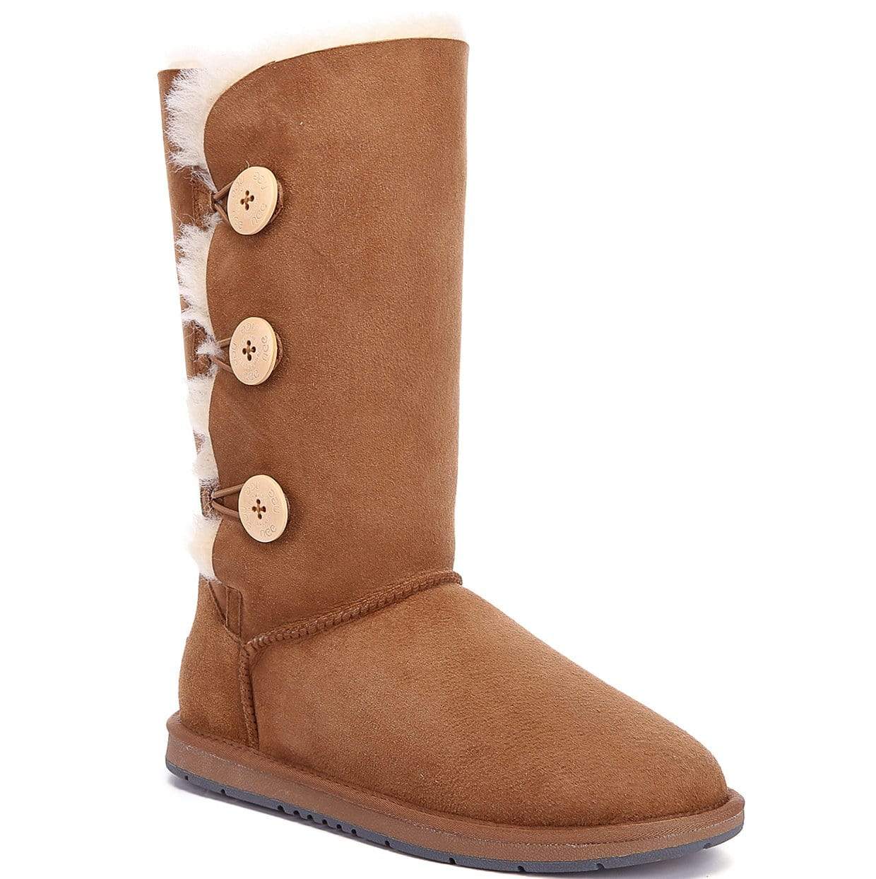 EverUgg Classic Tall 3-Button UGG Boots for women, featuring a tall design with three buttons and cozy shearling lining.