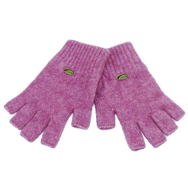 Fingerless Possum Merino Gloves - Rose