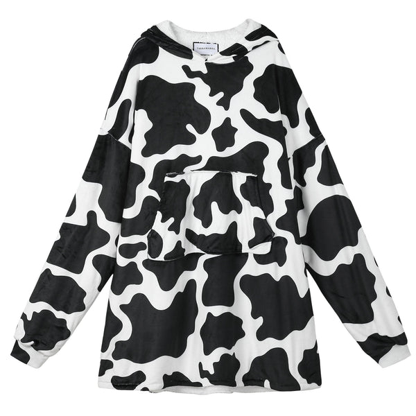 Hoodie Blanket Adult Cow
