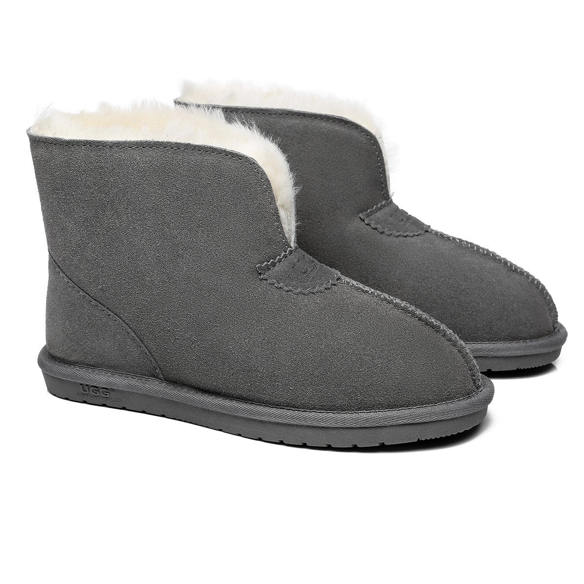 EverUgg Jonah unisex slippers featuring double-face sheepskin, soft interior, and casual slip-on style for comfortable indoor wear.