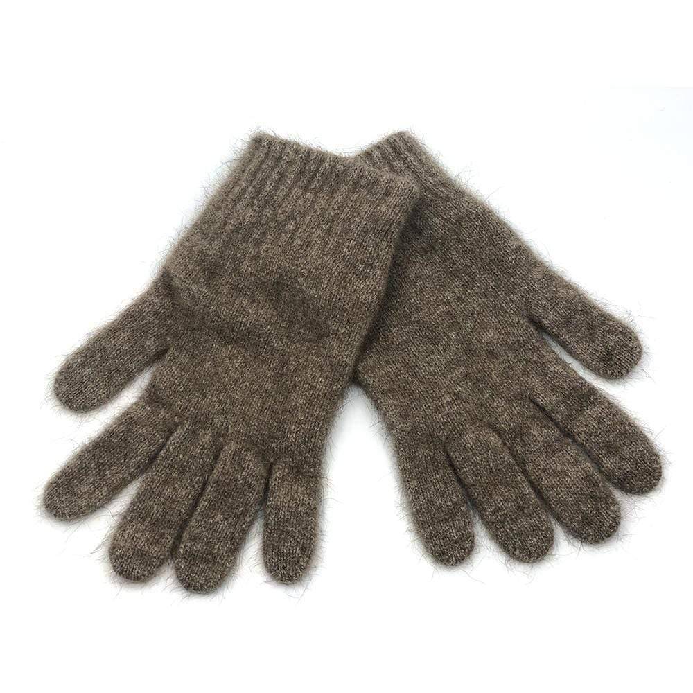 Plain Possum Merino Gloves - Mocha