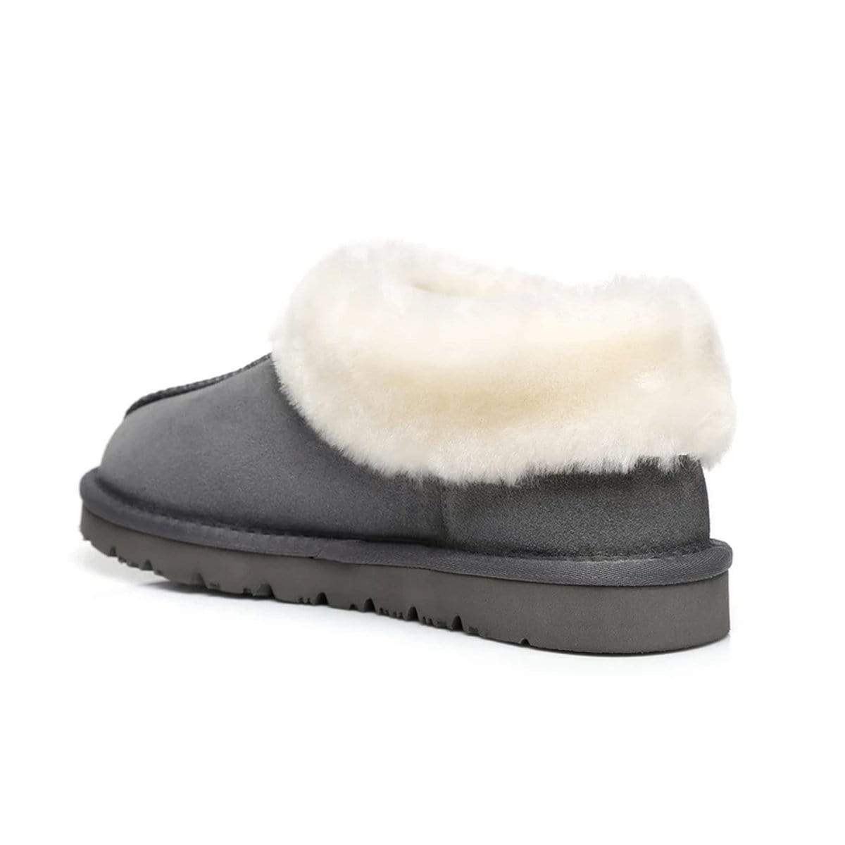 EverUgg premium ankle slippers for women, soft suede shoes with plush lining and slip-on design, ideal for cozy indoor wear.