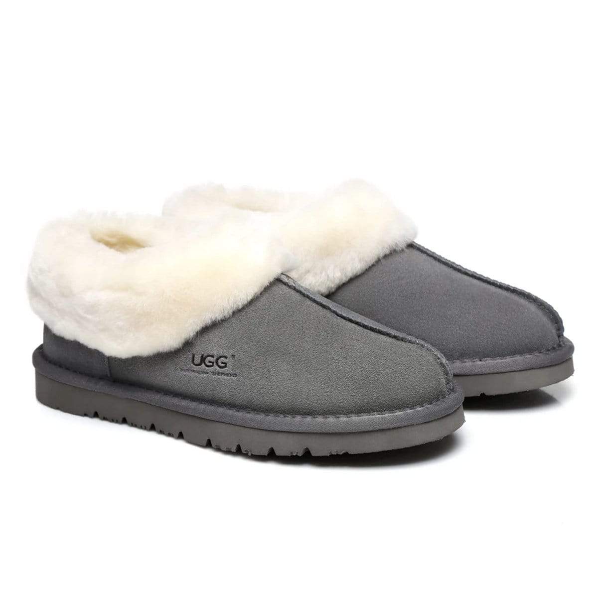 EverUgg premium ankle slippers for women, soft fabric with cozy design, ideal for indoor comfort and casual wear.