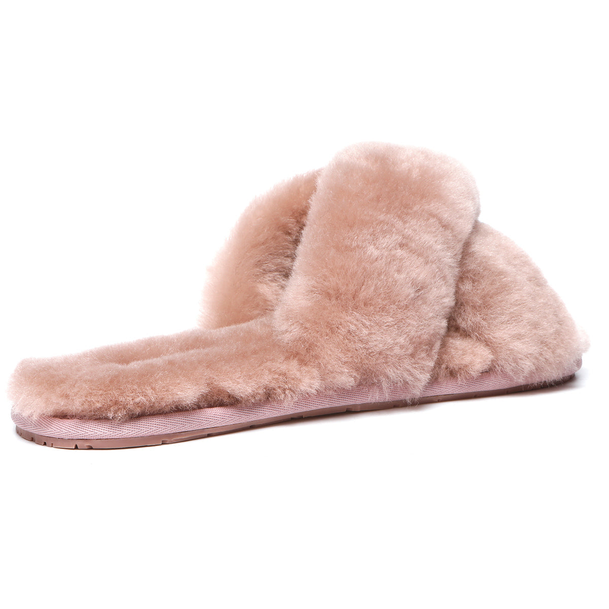 EverUgg Premium Cross Fluff Slides for women with soft, plush cross-fluff design and open-toe slippers for casual comfort.