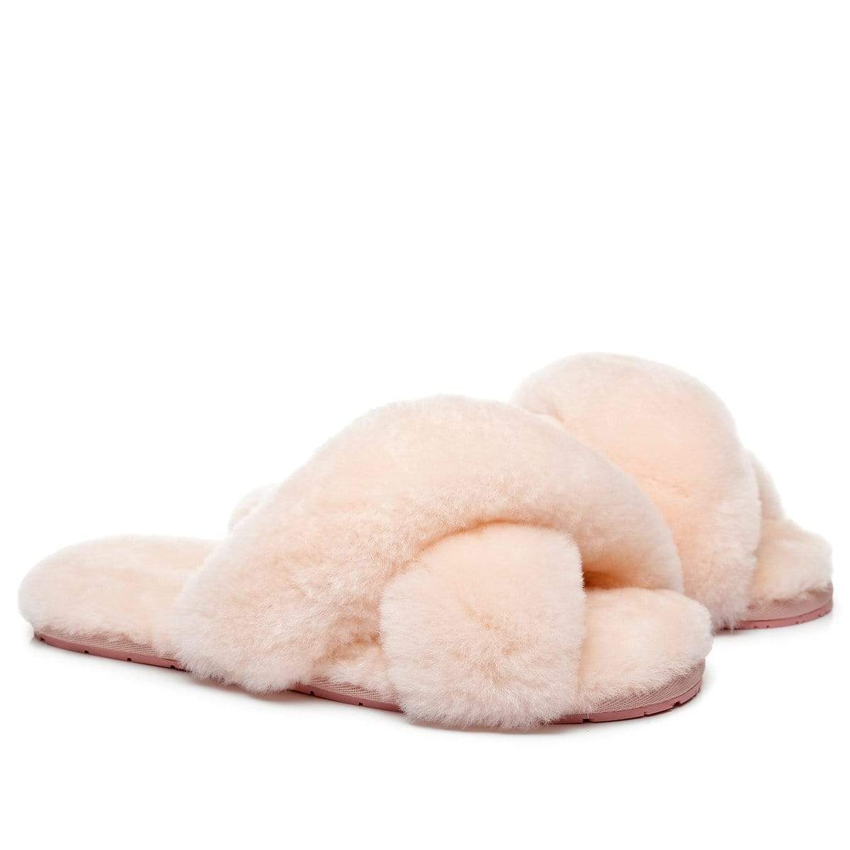 EverUgg Premium Cross Fluff Slides for women featuring soft, plush cross-fluff design and slip-on style for comfortable wear.
