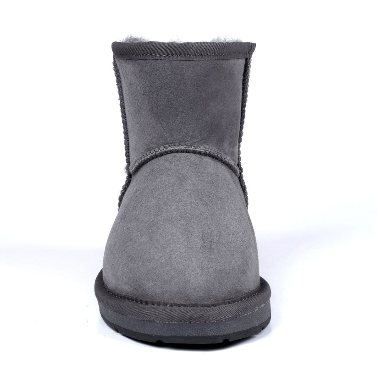 A pair of black Auzland Premium Mini Classic UGG Boots for women, showcasing soft sheepskin interior and stylish ankle height.