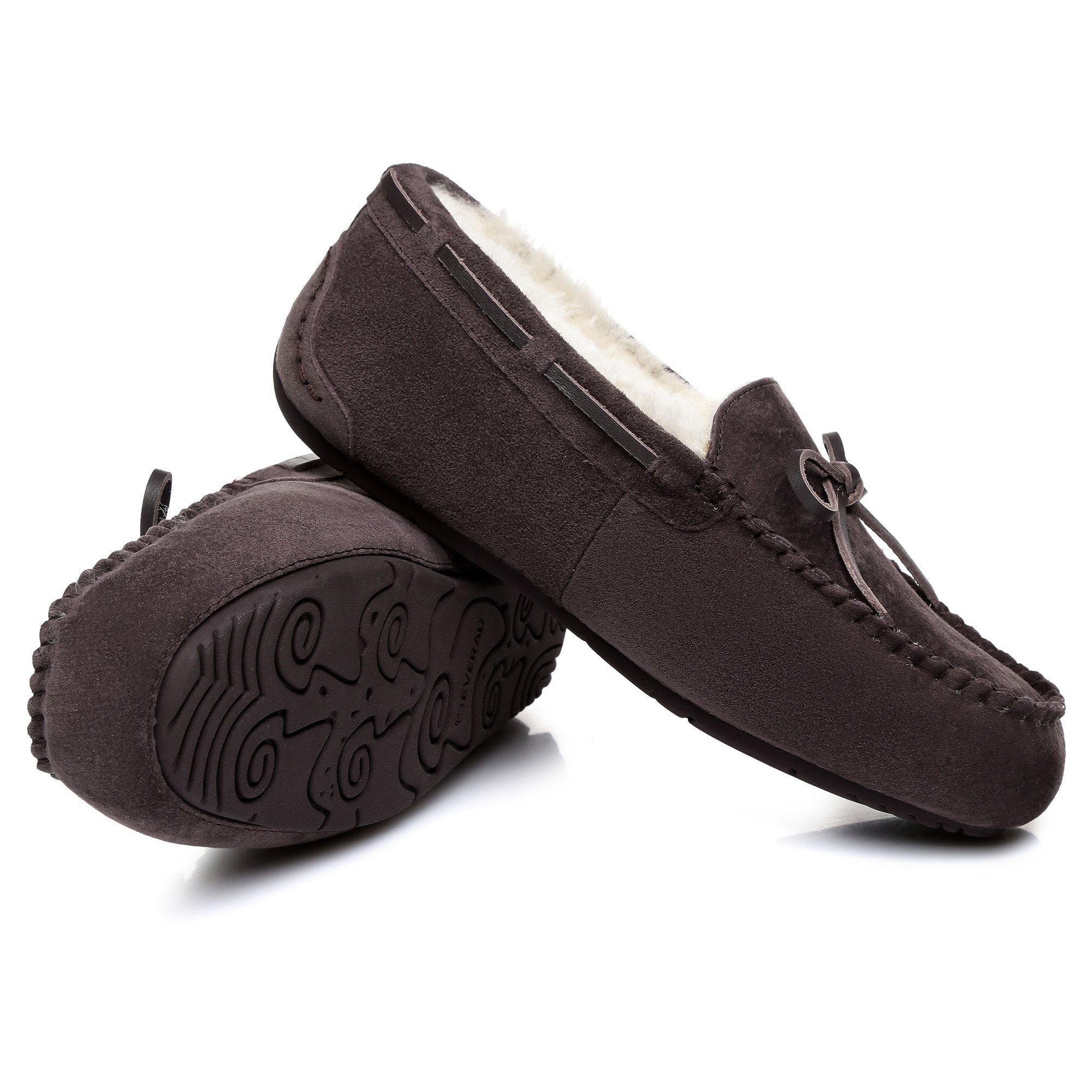 EverUgg moccasin with premium sheepskin insole, showcasing soft leather upper and classic loafer style for women.