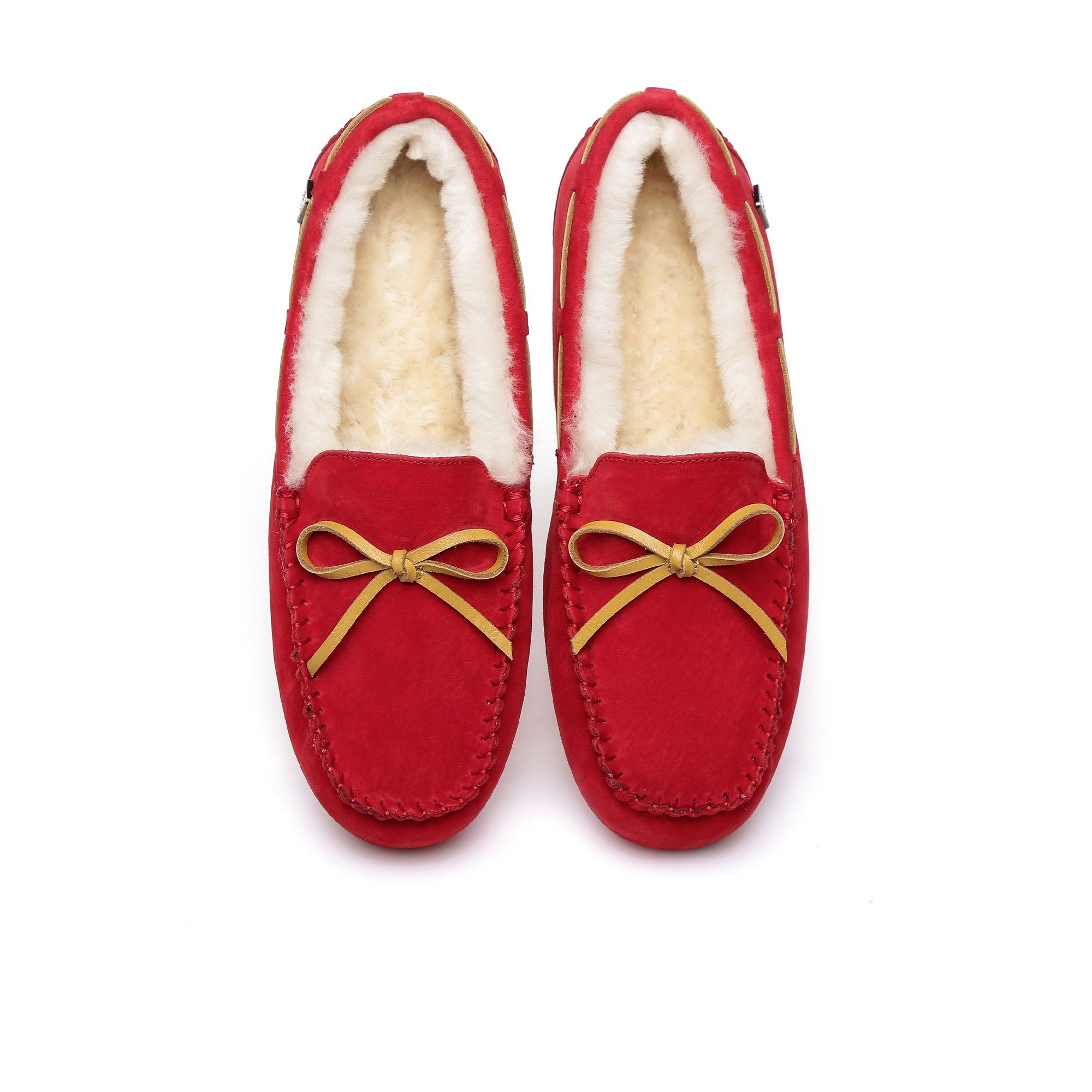 EverUgg moccasin shoe with premium sheepskin insole, showcasing the comfortable interior and stylish loafer design.