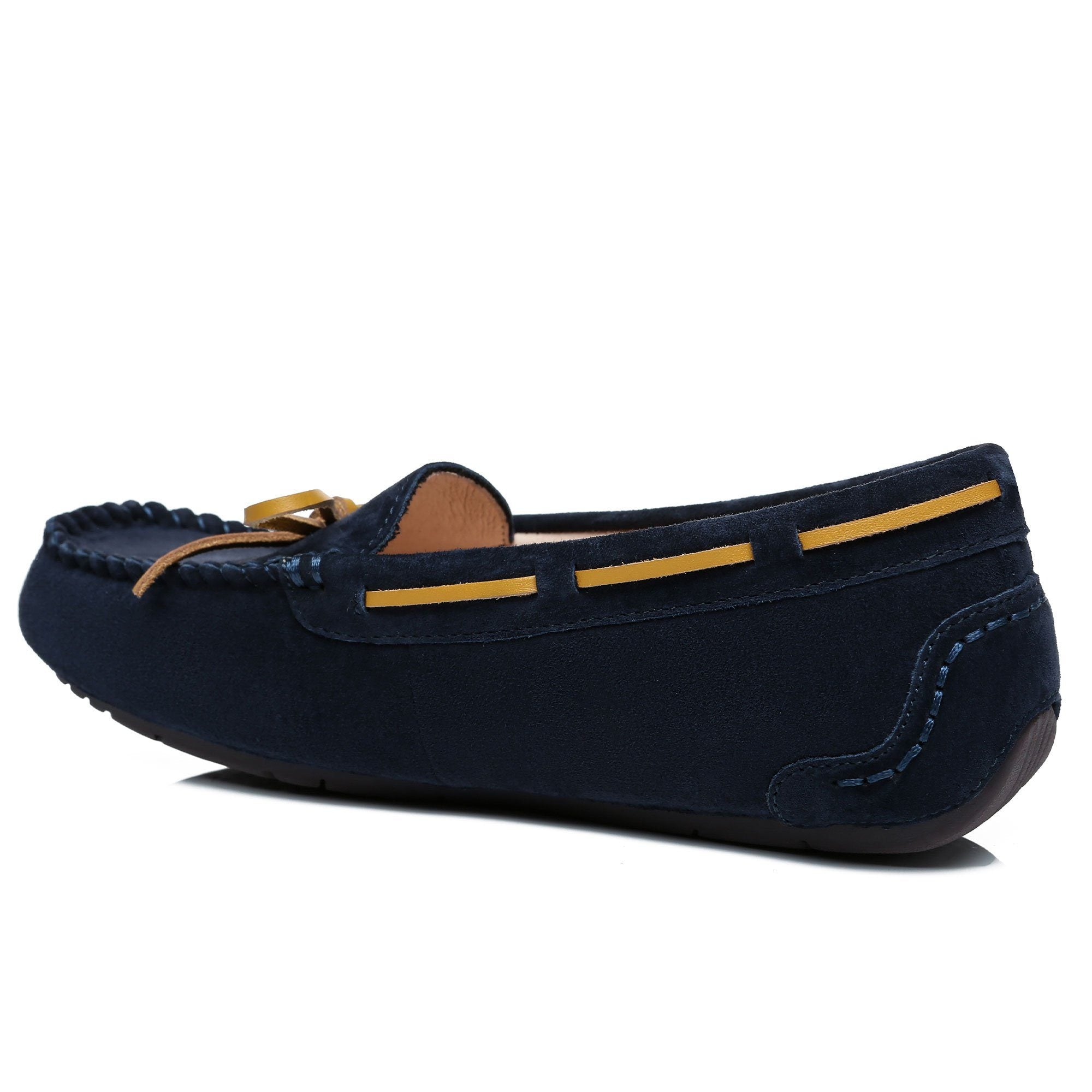 EverUgg premium summer moccasin for women, featuring soft leather and comfortable slip-on design with stitching details.