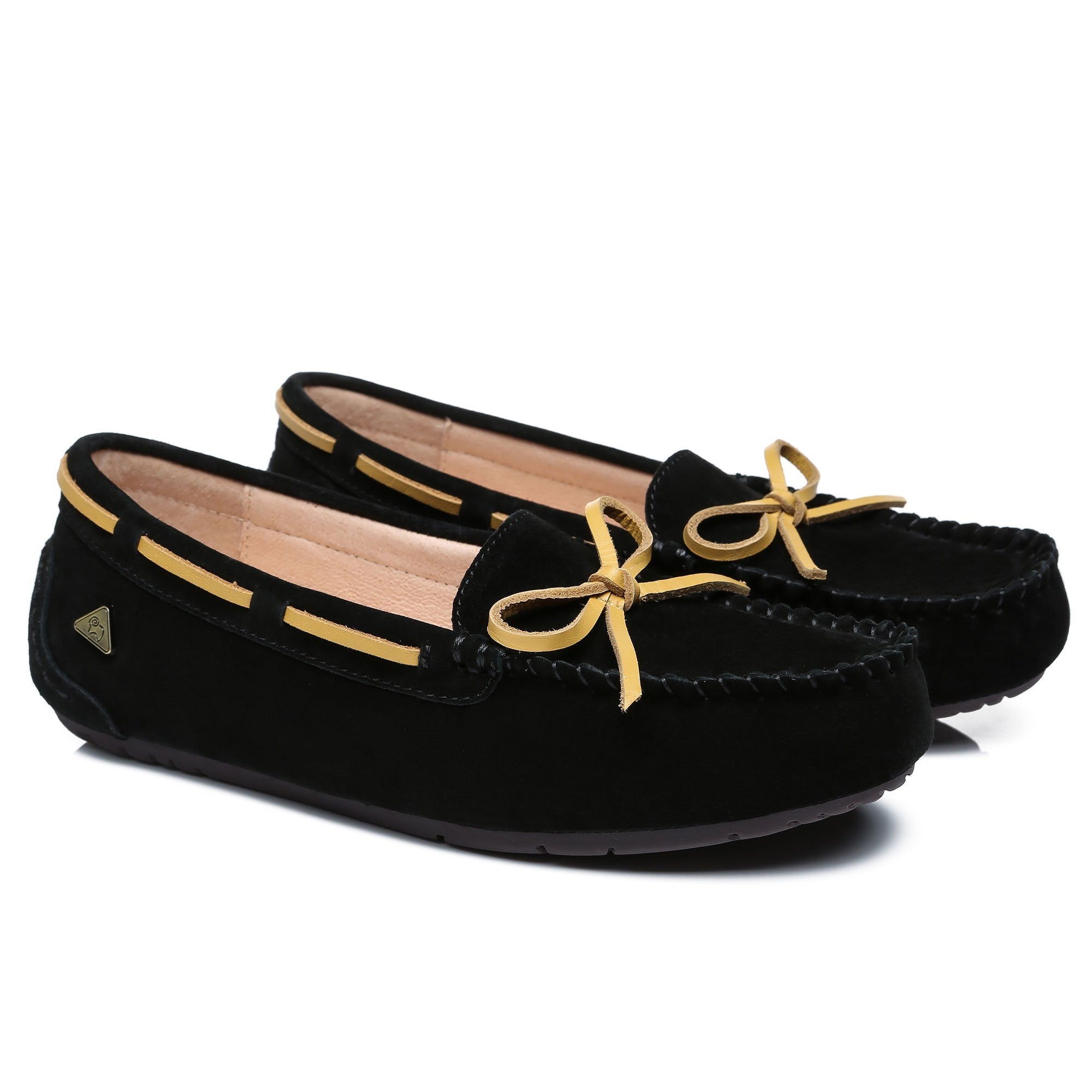 EverUgg premium summer moccasin for women, soft leather shoes with comfortable design and stylish stitching.