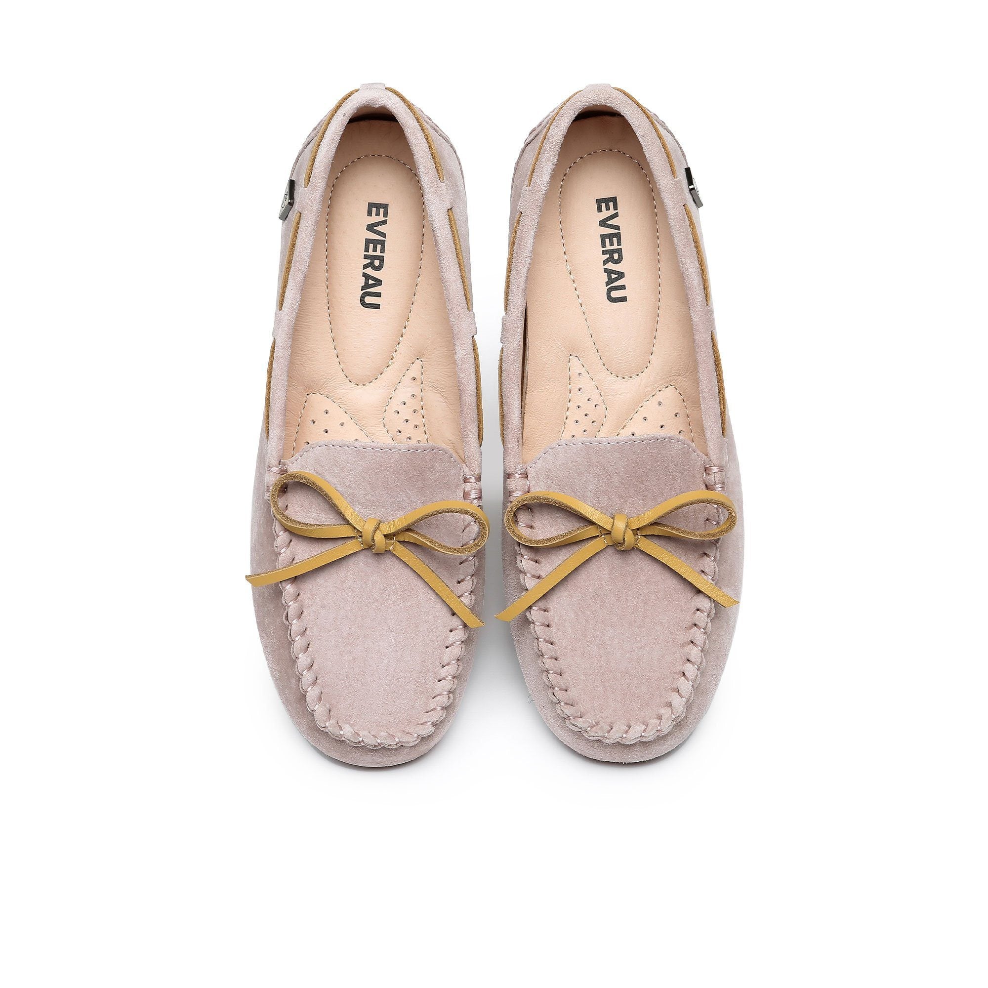 EverUgg Premium Summer Moccasin for women, soft leather shoes with stitching and a comfortable slip-on design.