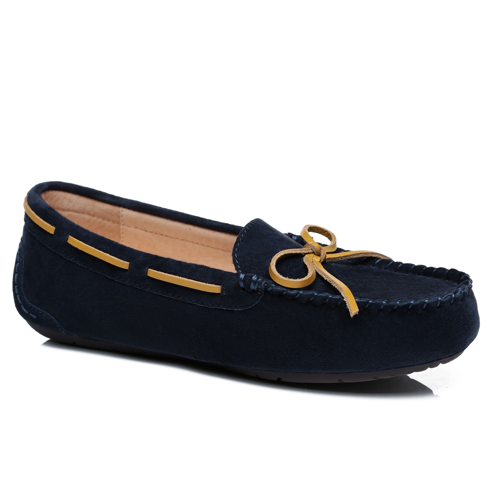 Women's premium summer UGG moccasin shoes in soft material with a comfortable slip-on design.