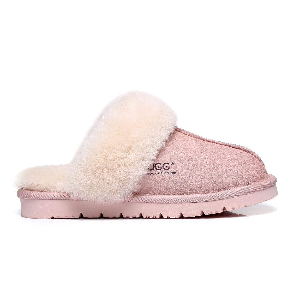 Pink UGG slippers with ultra comfort sole, soft plush interior, and slip-on design for women by EverUgg.