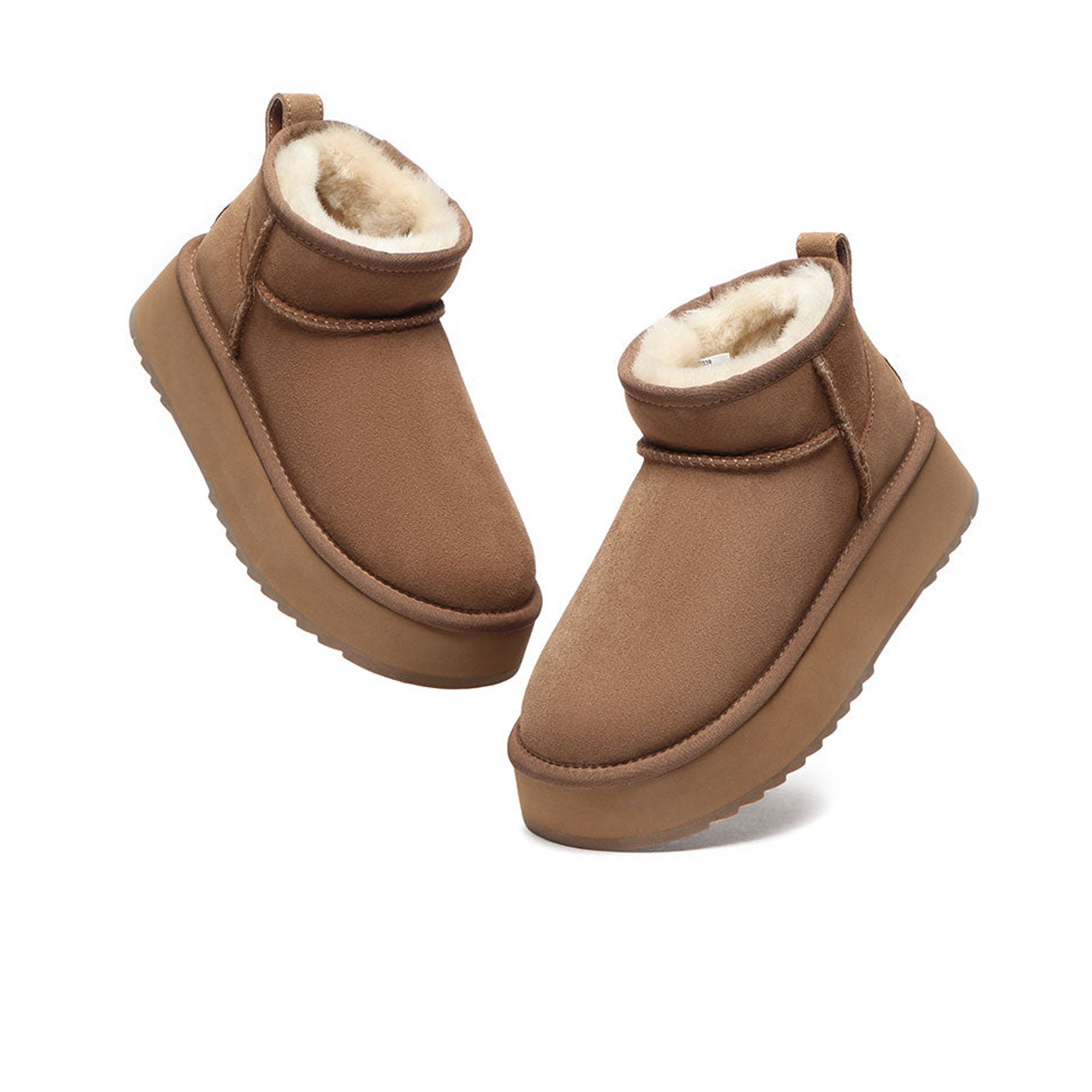 EverUgg Premium Ultra Mini Platform UGG Boots with plush lining and sleek design, shown on a clean surface.