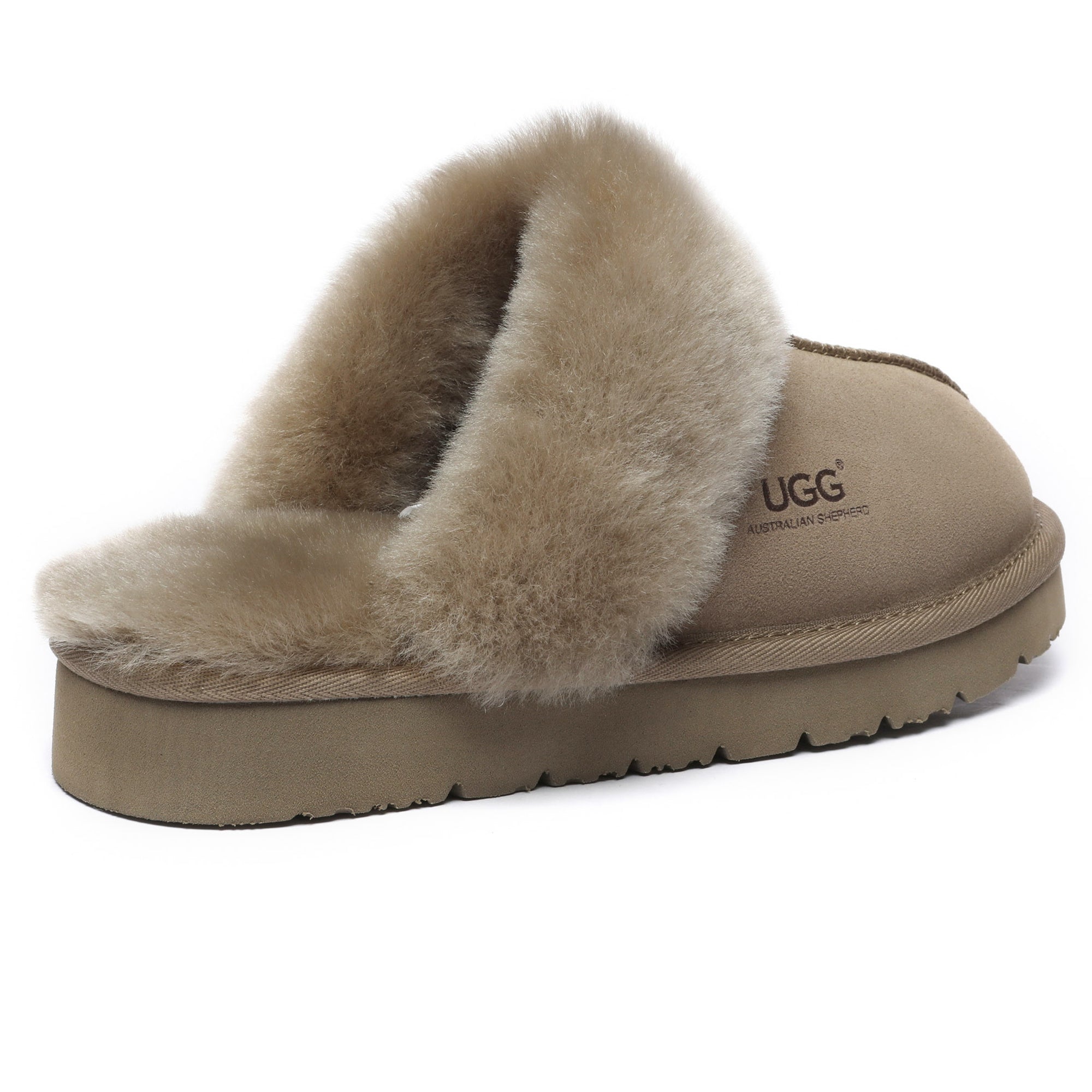 EverUgg Premium women's UGG slippers with soft plush lining and cozy design, shown in a stylish indoor setting.