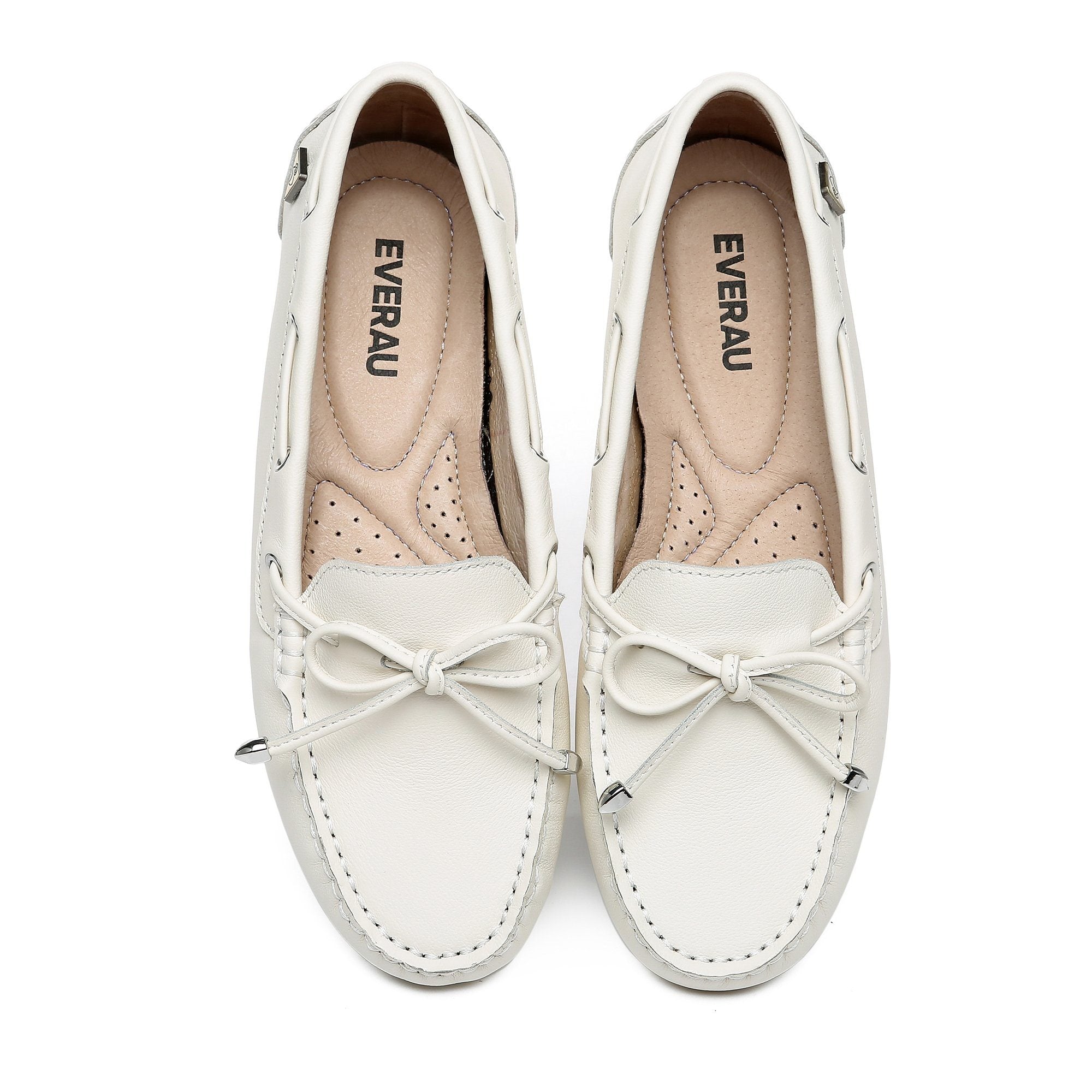 EverUgg Sammy women’s leather moccasin shoes with a classic slip-on design and soft leather upper.