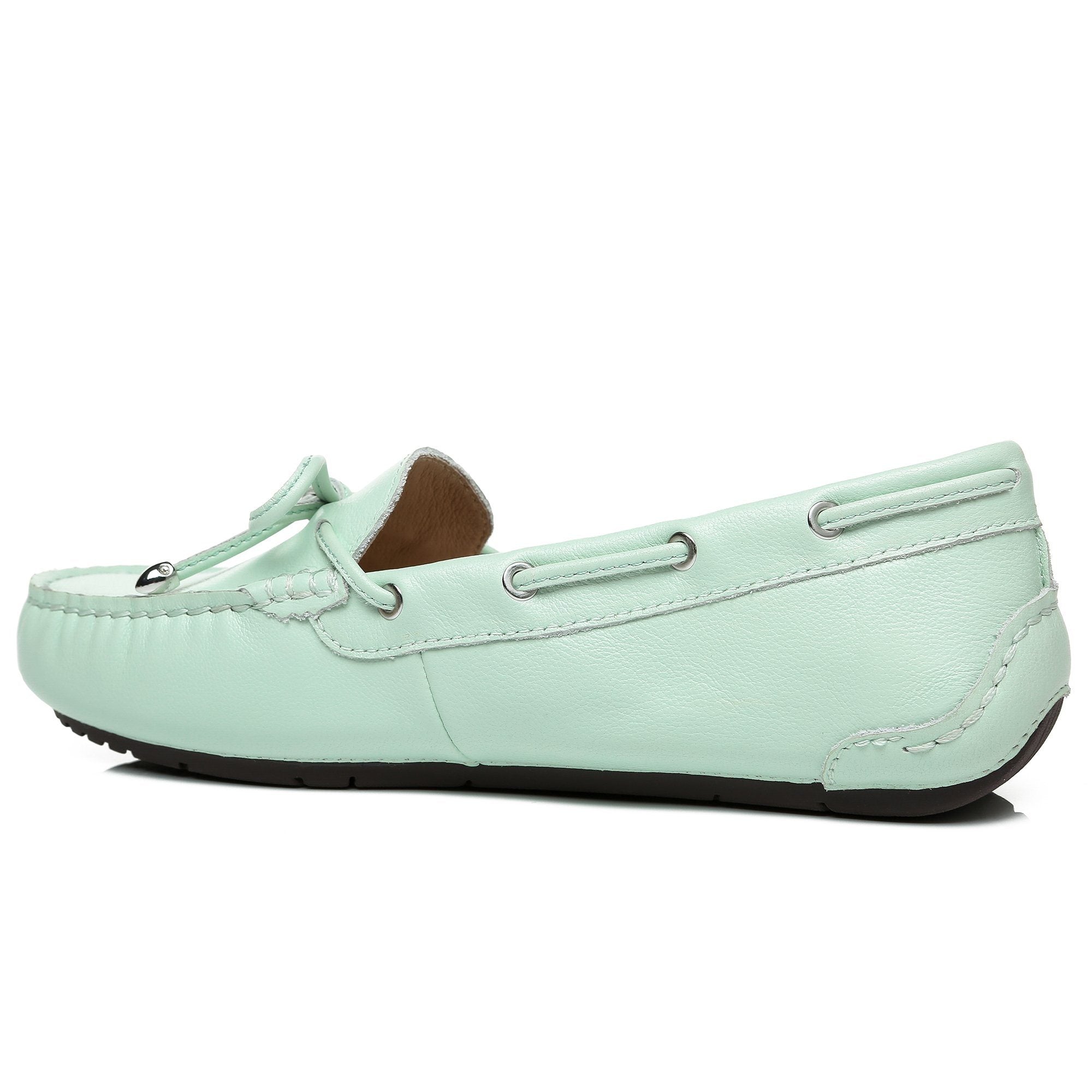 EverUgg Sammy women's leather moccasin shoes with a classic slip-on design and soft leather upper, displayed on a neutral background.
