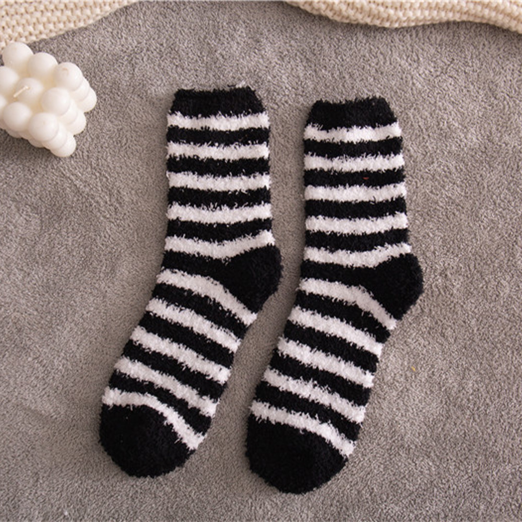 Snuggyz Ultra Soft Stripe Socks featuring colorful horizontal stripes, made of cozy, comfortable fabric for everyday wear.