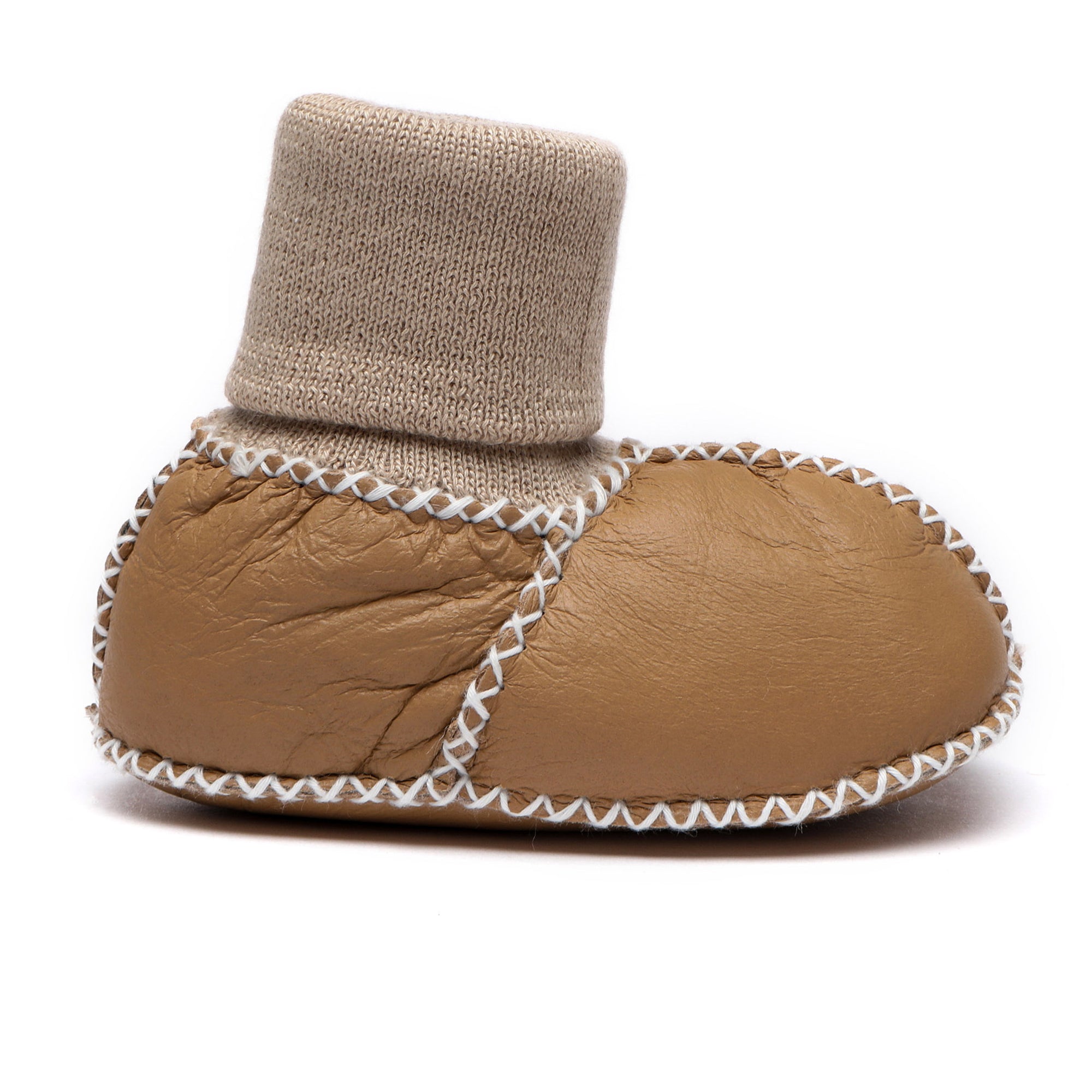 Cute EverUgg baby booties in soft, warm UGG style shoes for infants, featuring plush material and cozy design.