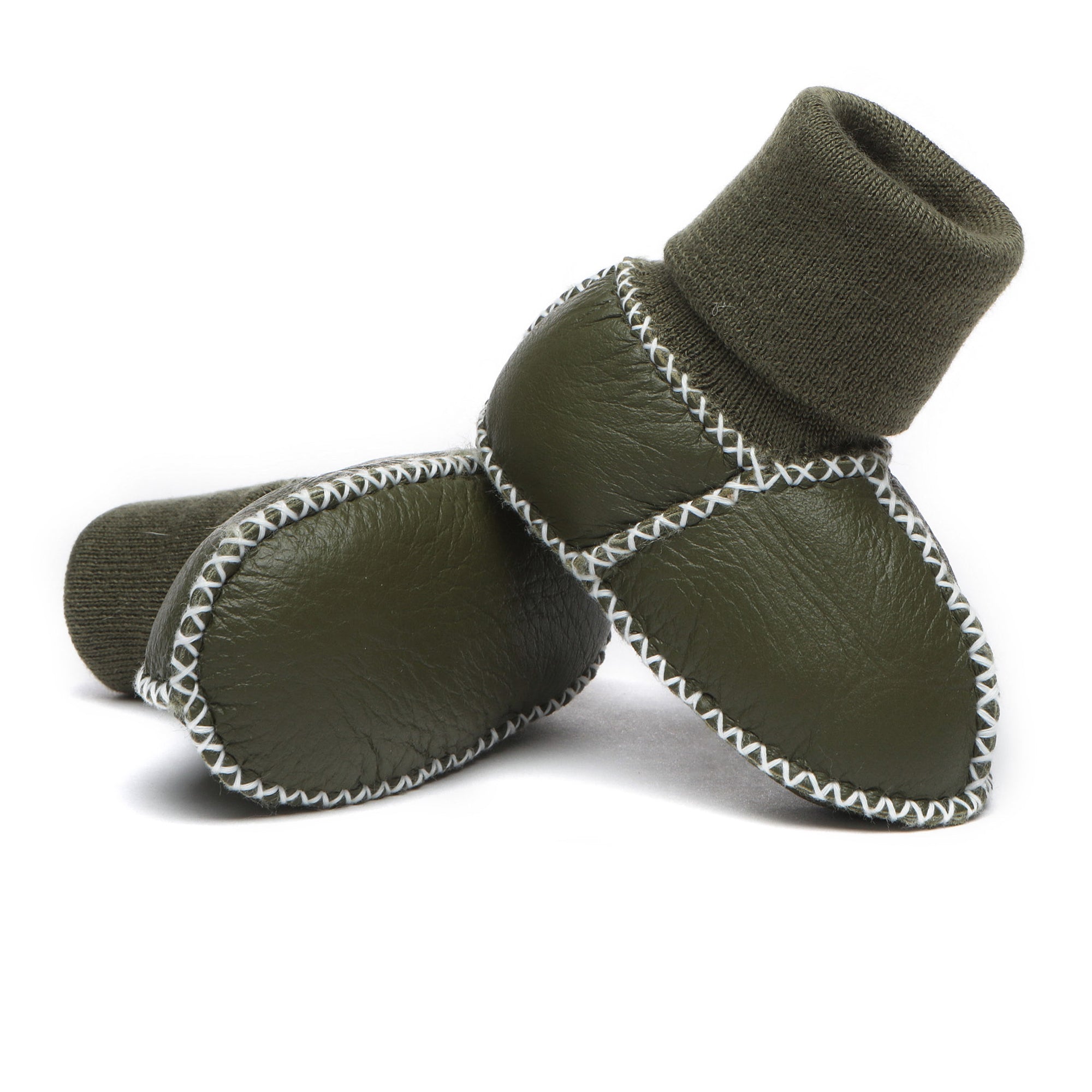 Cute EverUgg baby booties in soft, cozy material, designed for little feet, featuring a classic UGG style for infants.