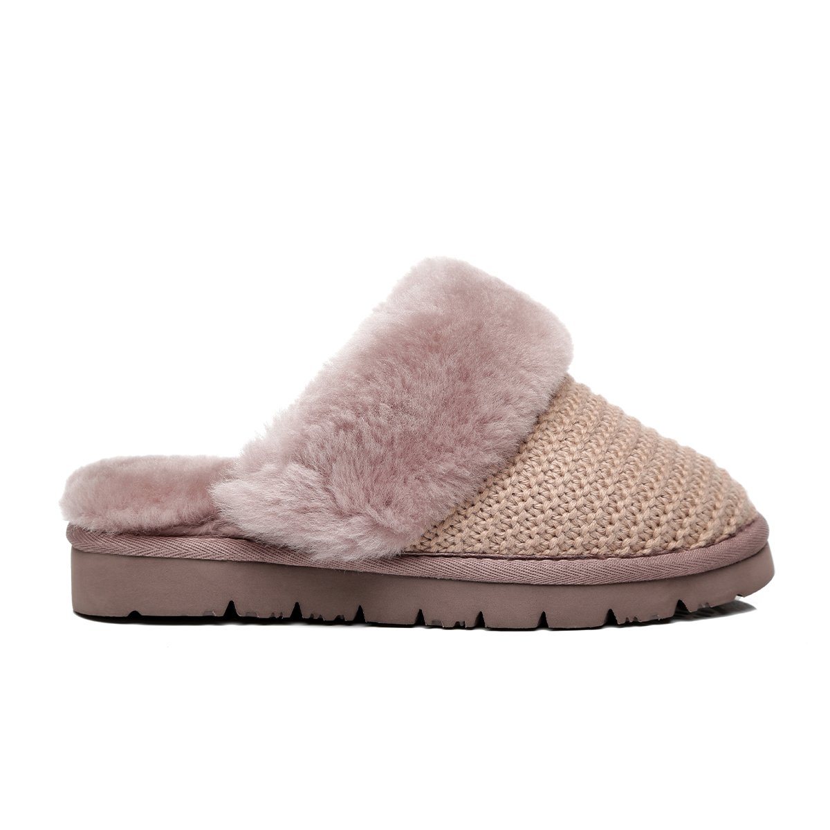 EverUgg UGG canvas slippers in dawn pink for women, featuring comfortable slip-on style and casual footwear design.