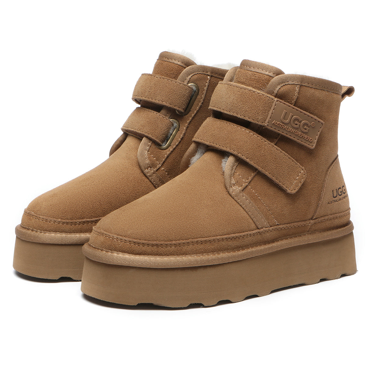 EverUgg Dylan Platform Boots featuring a stylish leather design and chunky soles, perfect for casual and trendy outfits.