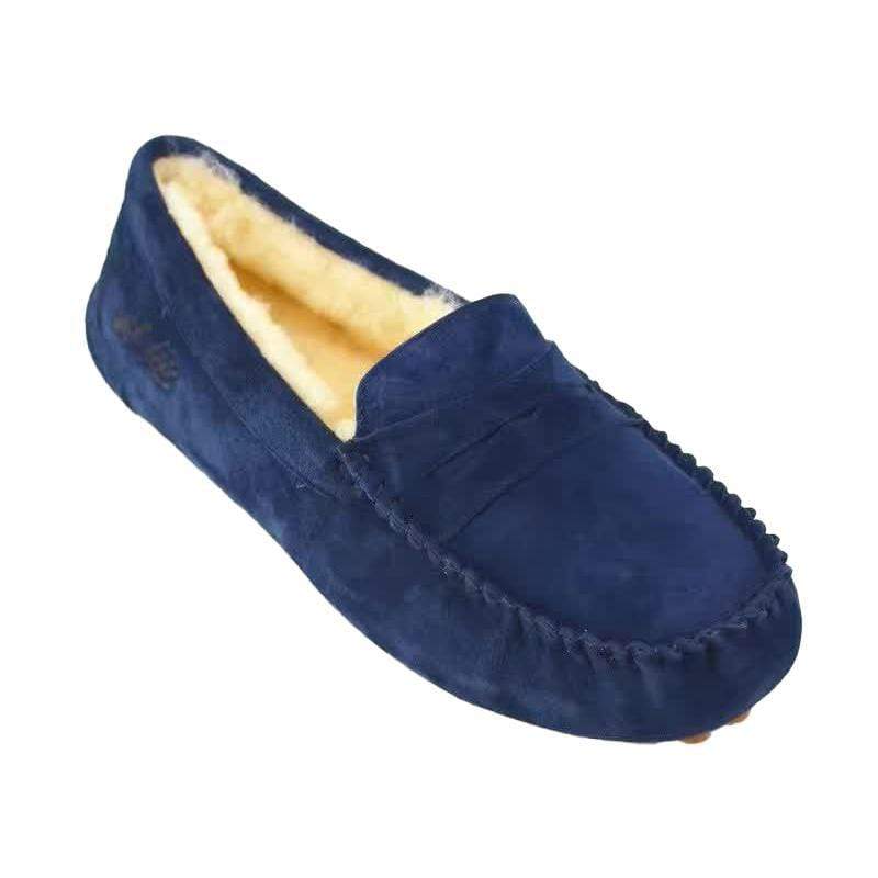 AuSnow UGG flats moccasin shoes for women, featuring soft material and slip-on design, ideal for casual comfort.