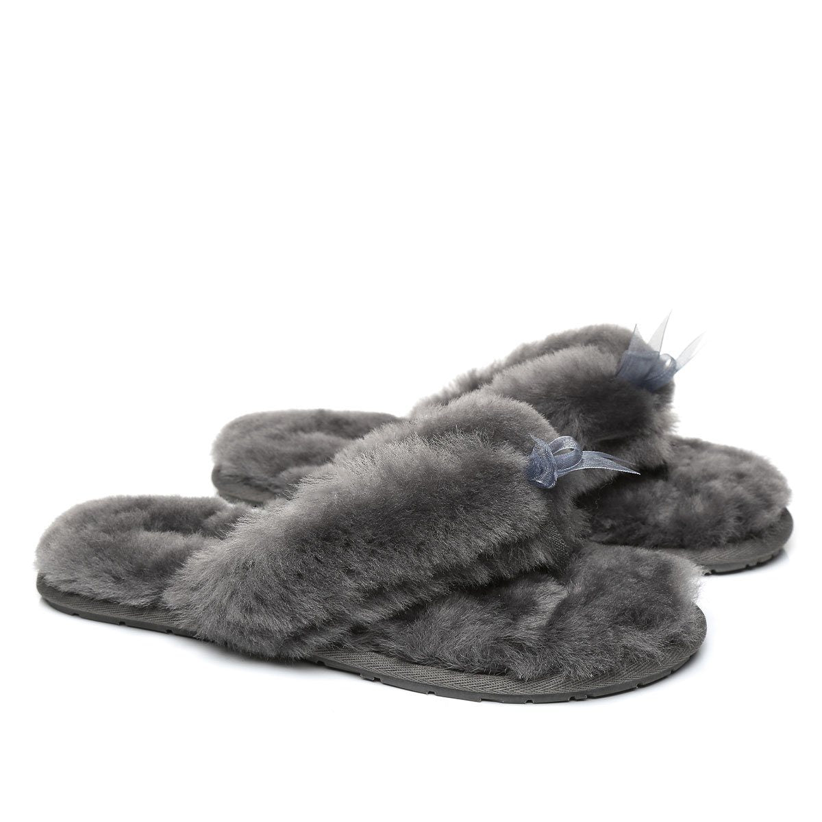 EverUgg Fluff Slippers for women featuring plush, fuzzy exterior and cozy interior in a slip-on shoe style.