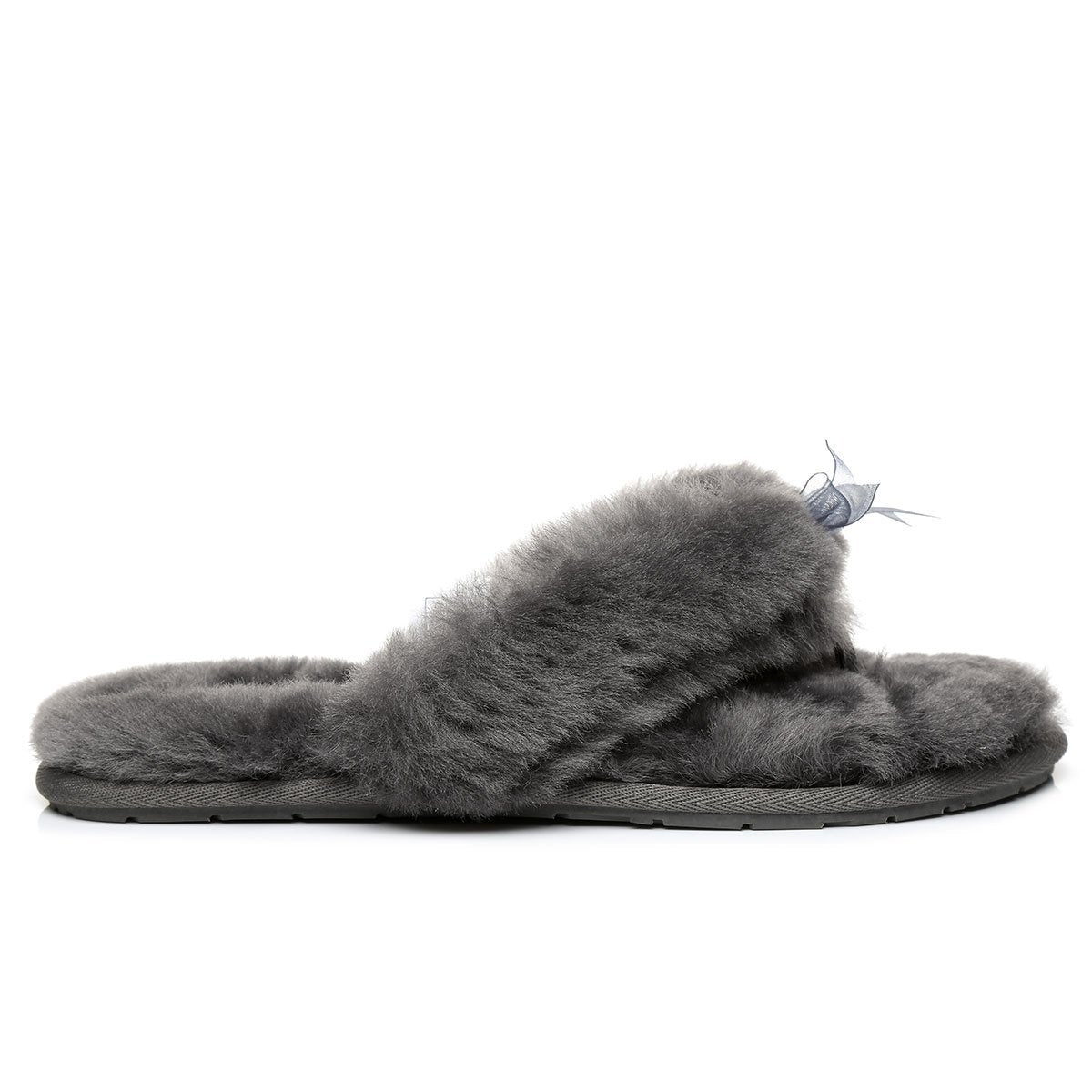 EverUgg UGG Fluff Slippers for women, plush faux fur slippers with open-toe design and soft sole, cozy indoor footwear.