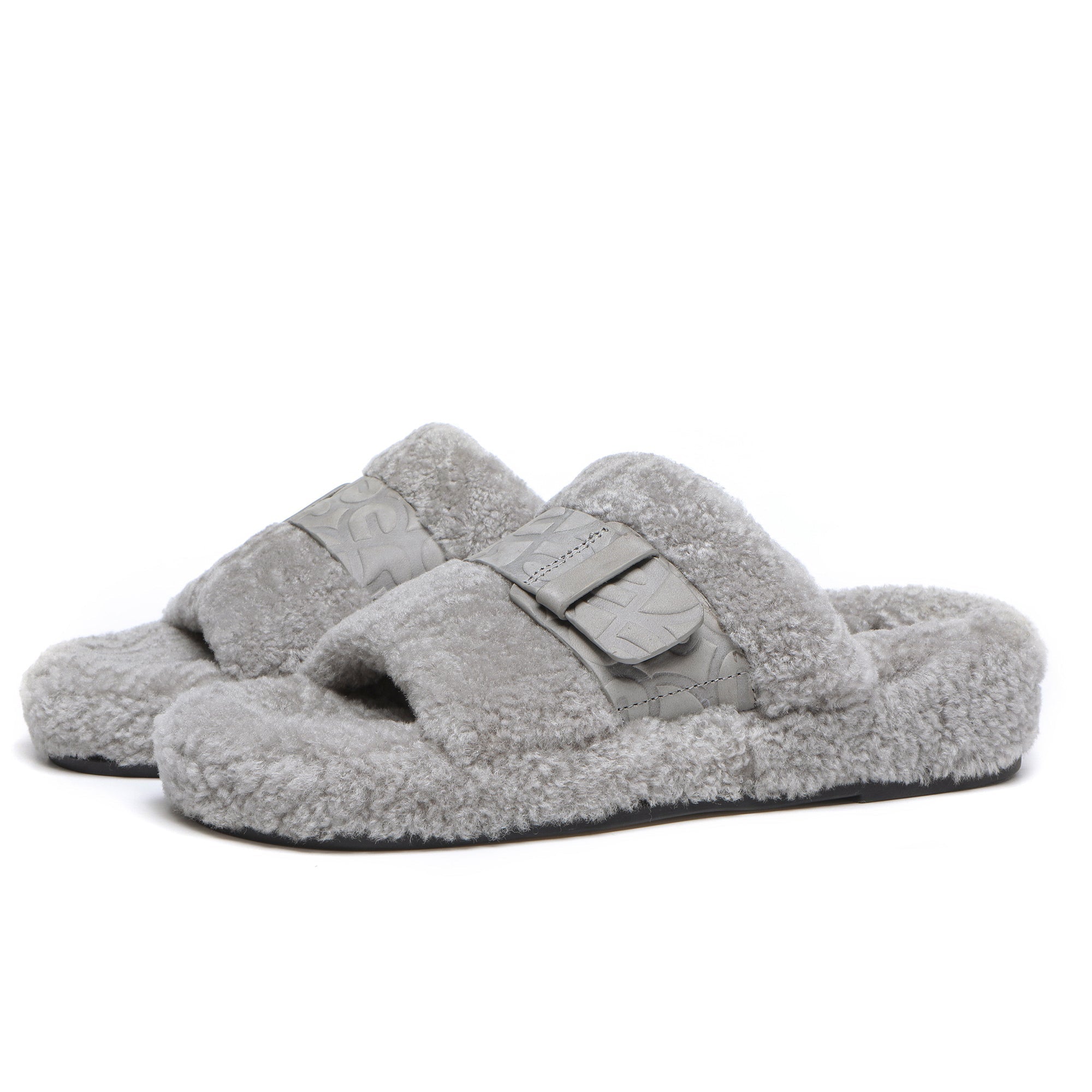 EverUgg UGG Georgie sheepskin wool slide slippers for women, featuring soft, plush sheepskin interior and casual slip-on design.